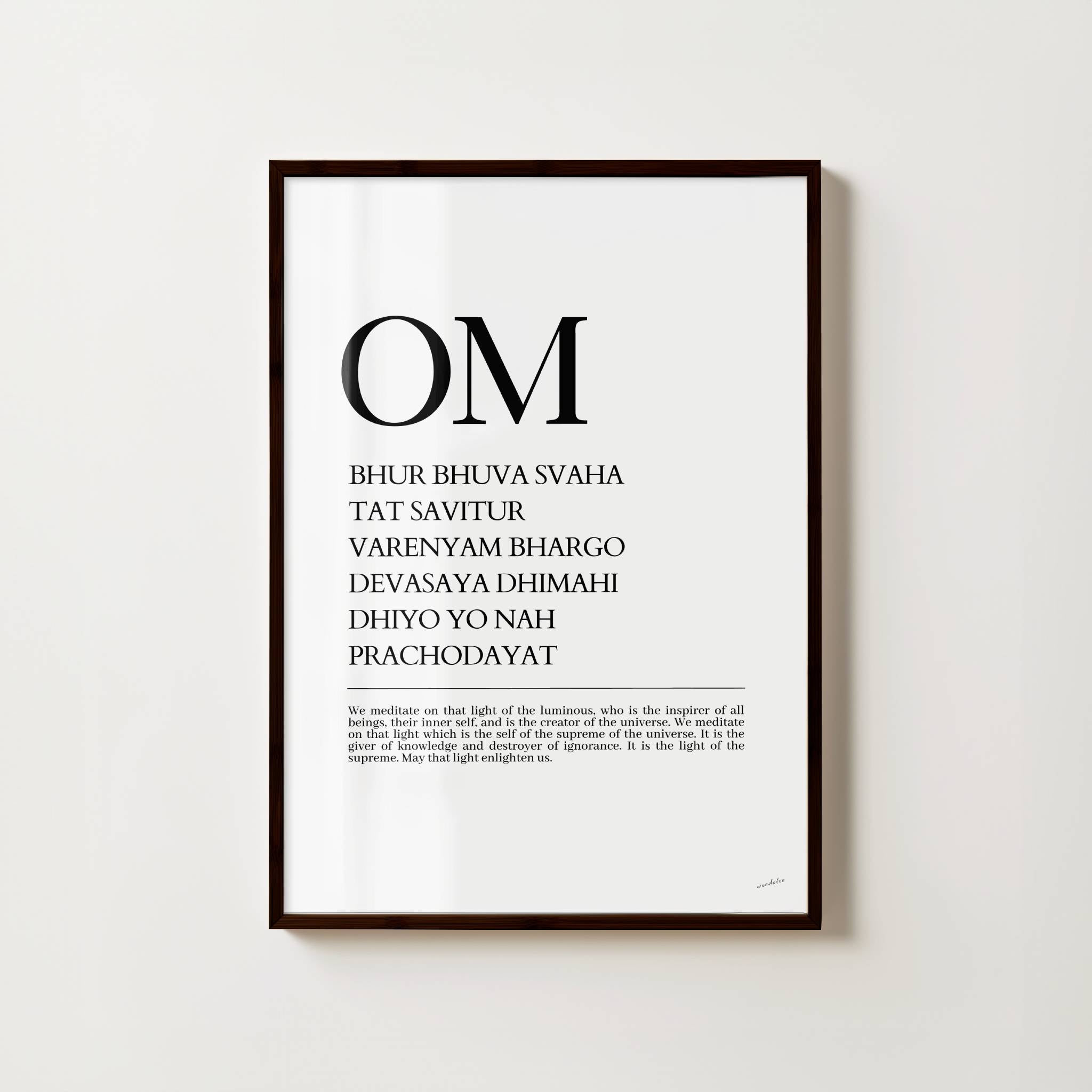 GAYATRI MANTRA PRINT