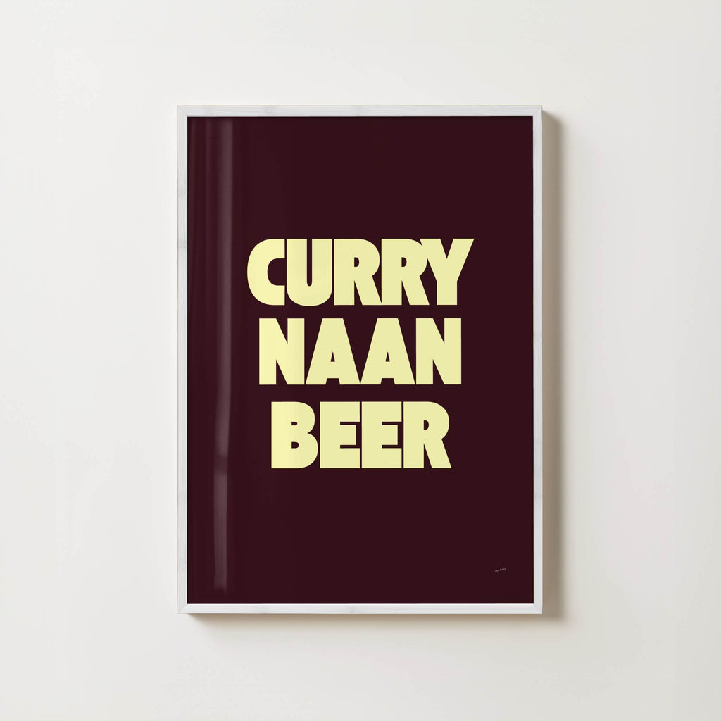CURRY NAAN BEER PRINT