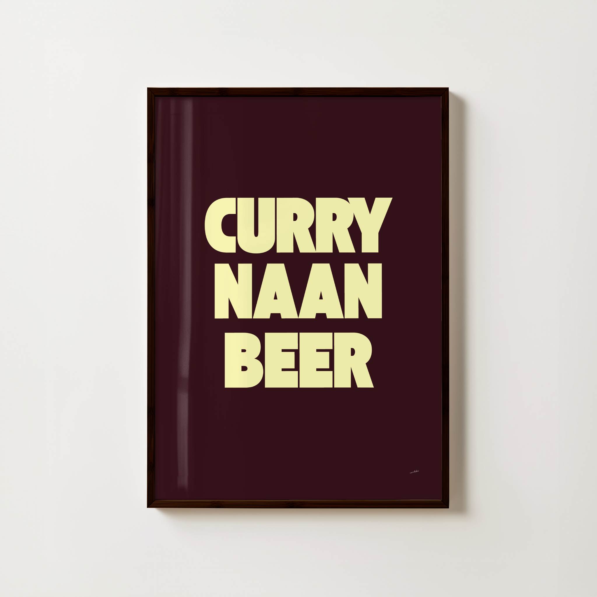 CURRY NAAN BEER PRINT