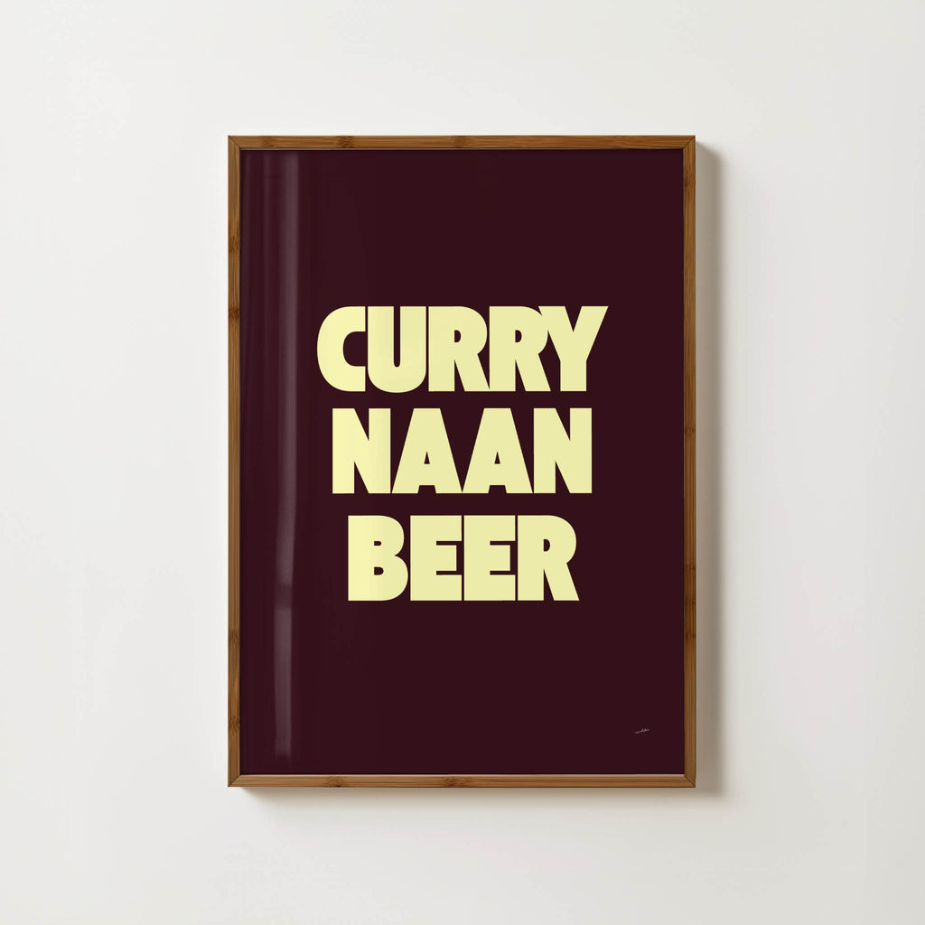 CURRY NAAN BEER PRINT