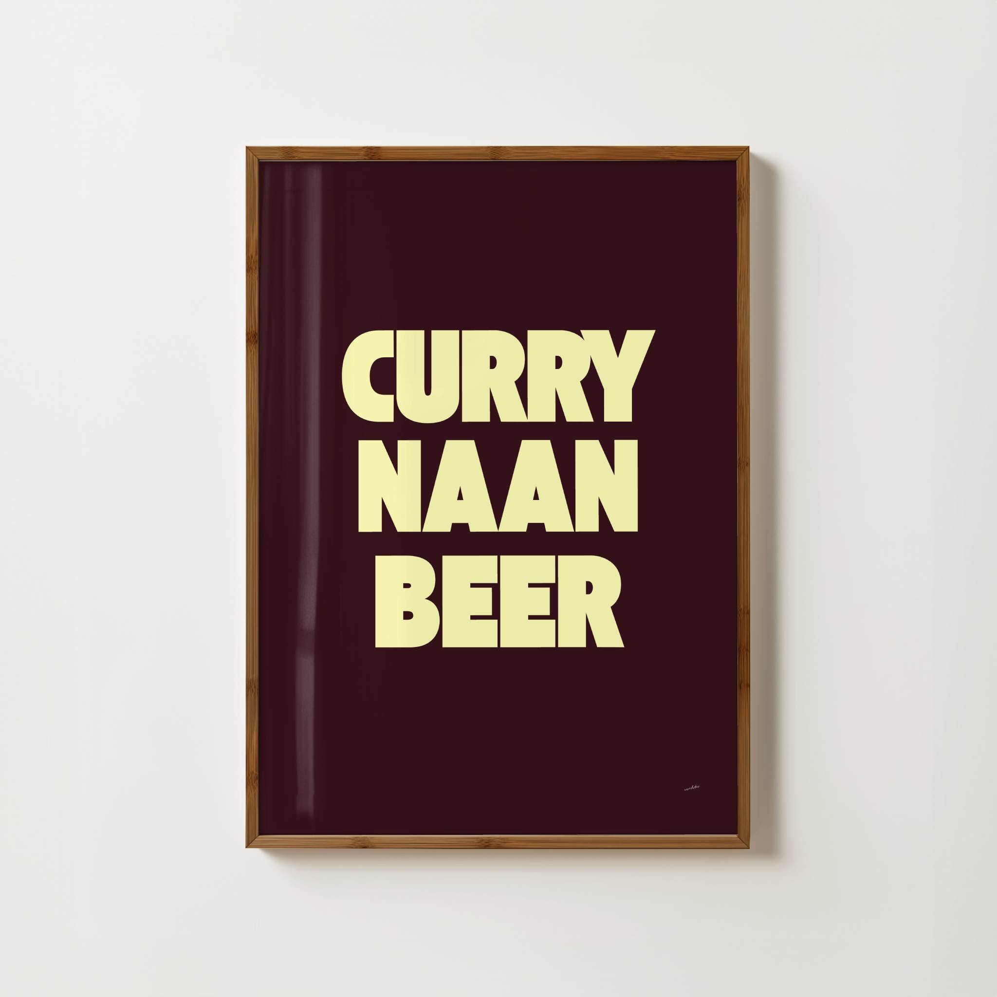 CURRY NAAN BEER PRINT