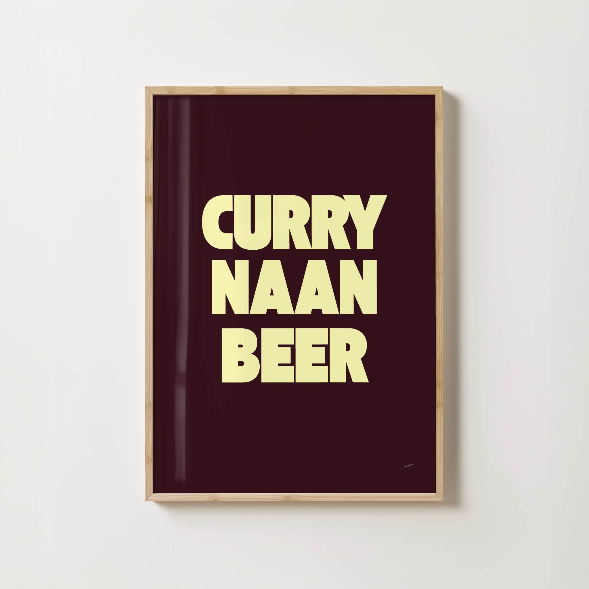 CURRY NAAN BEER PRINT