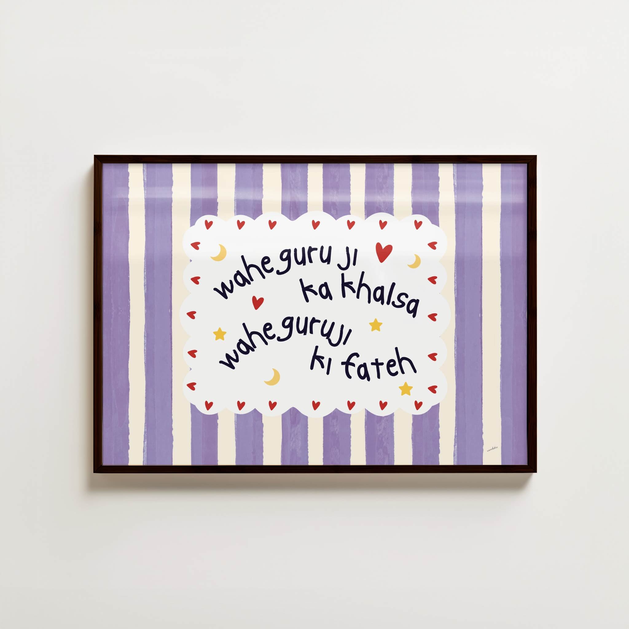 NURSERY WAHEGURU JI KA KHALSA PRINT