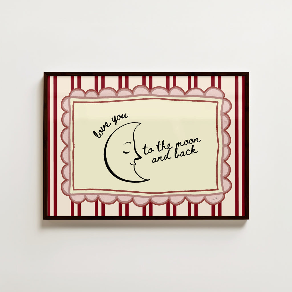 TO THE MOON AND BACK PRINT