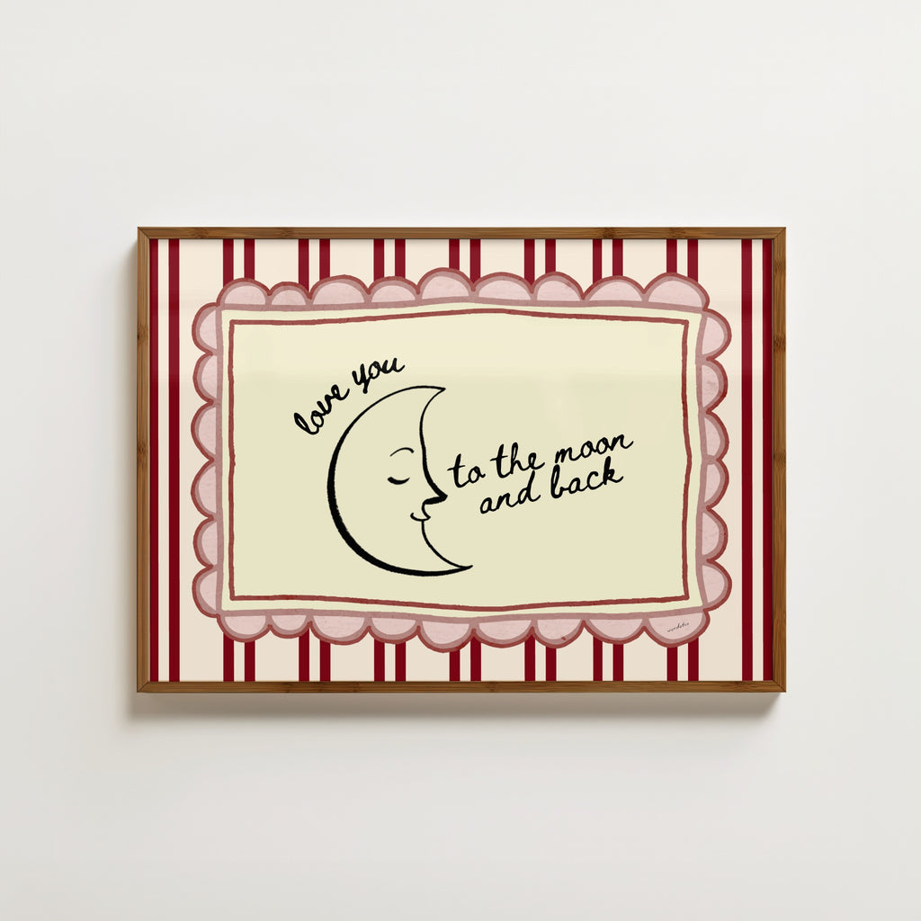 TO THE MOON AND BACK PRINT