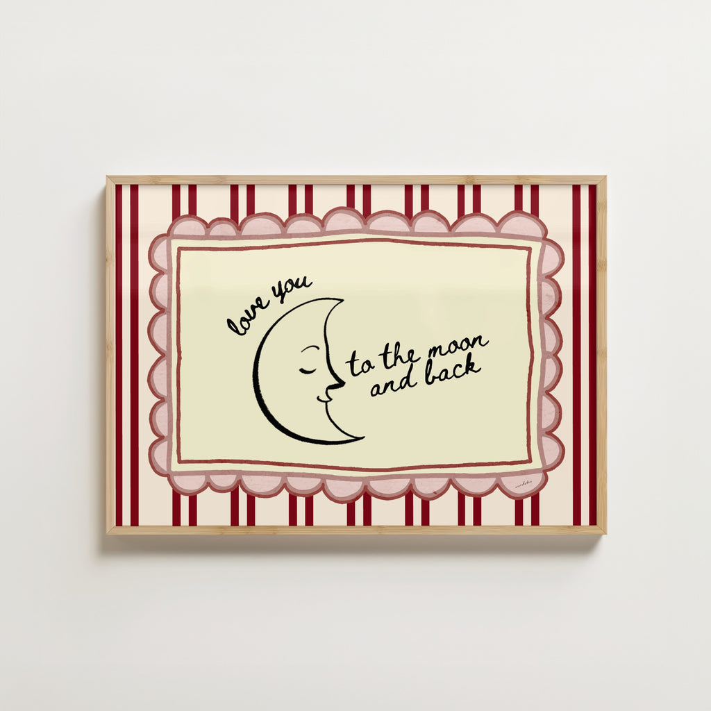 TO THE MOON AND BACK PRINT