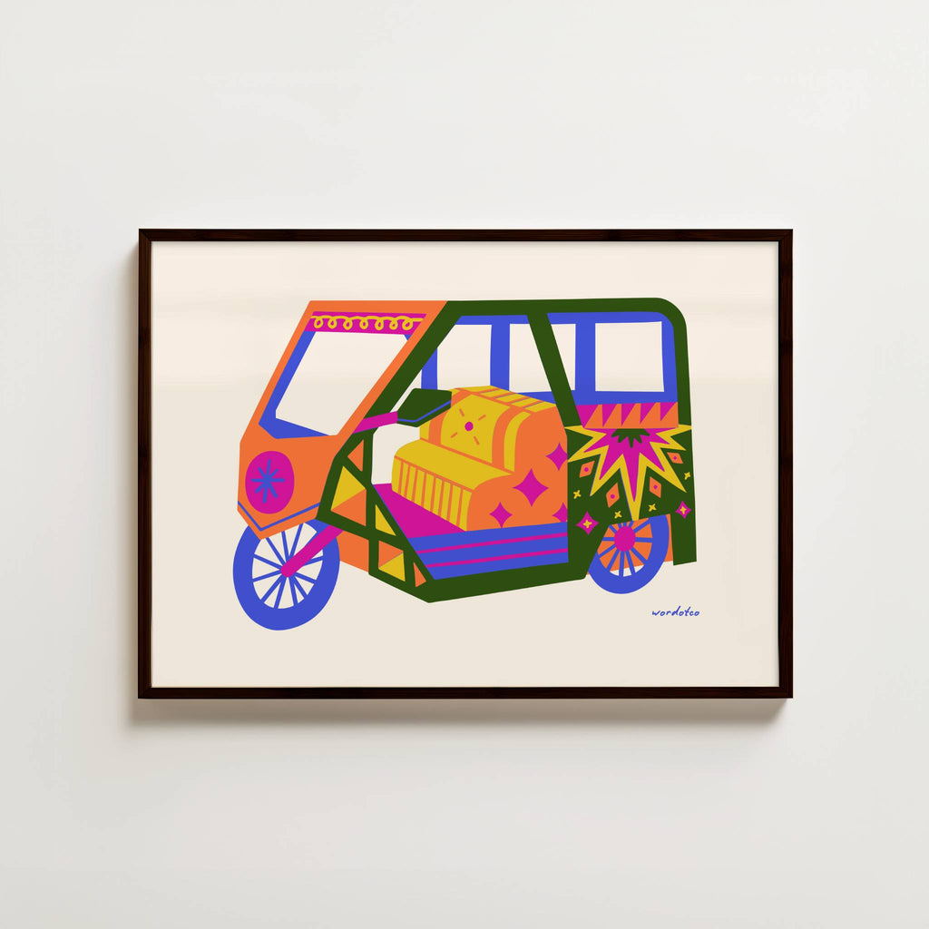 VIBRANT RICKSHAW PRINT