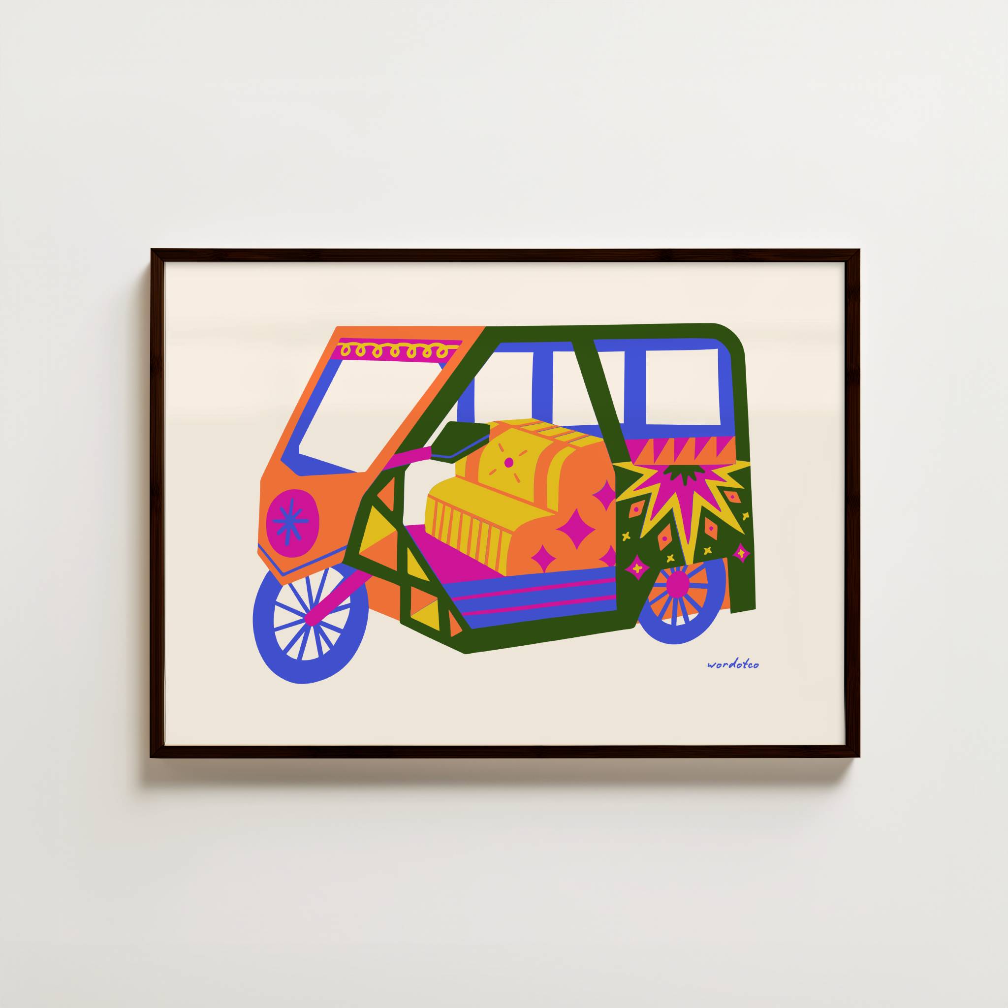 VIBRANT RICKSHAW PRINT