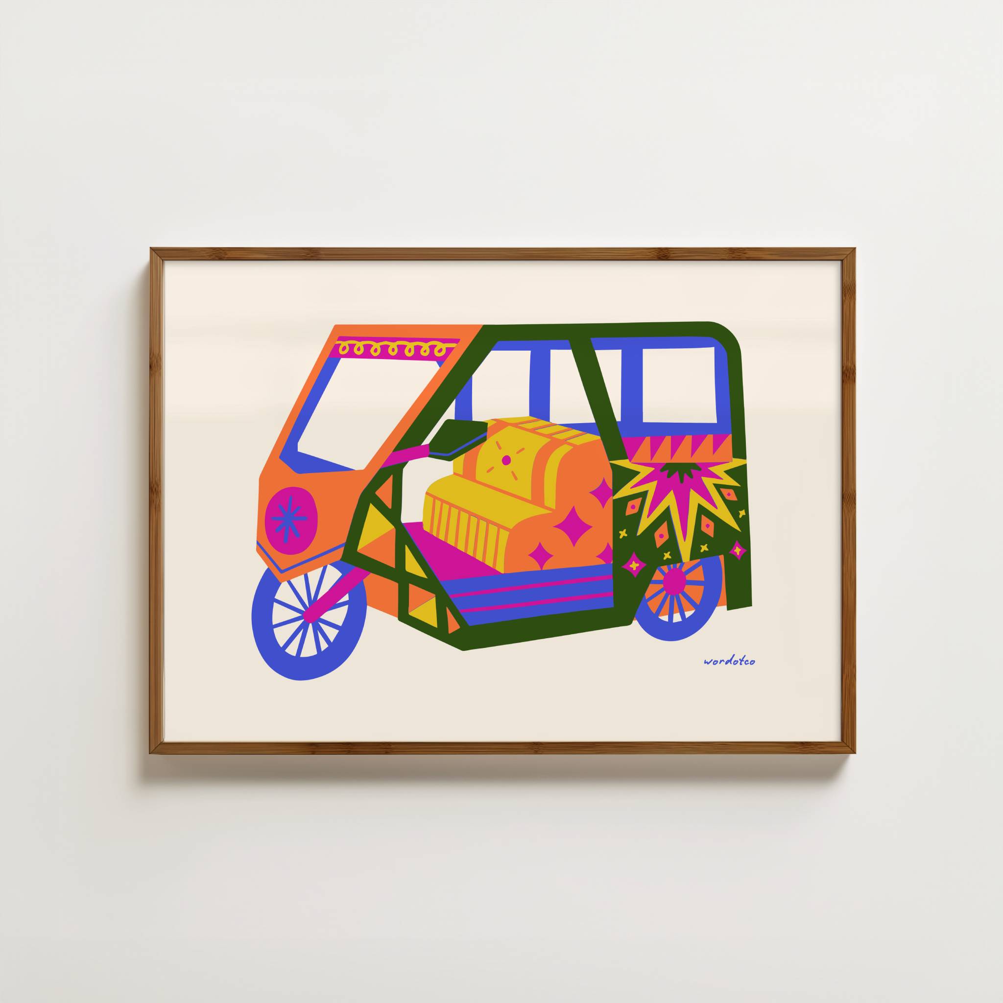 VIBRANT RICKSHAW PRINT