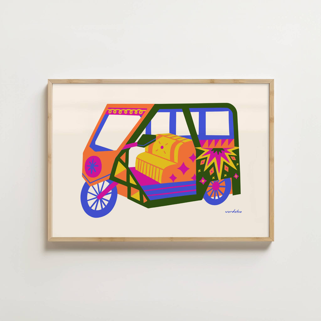 VIBRANT RICKSHAW PRINT