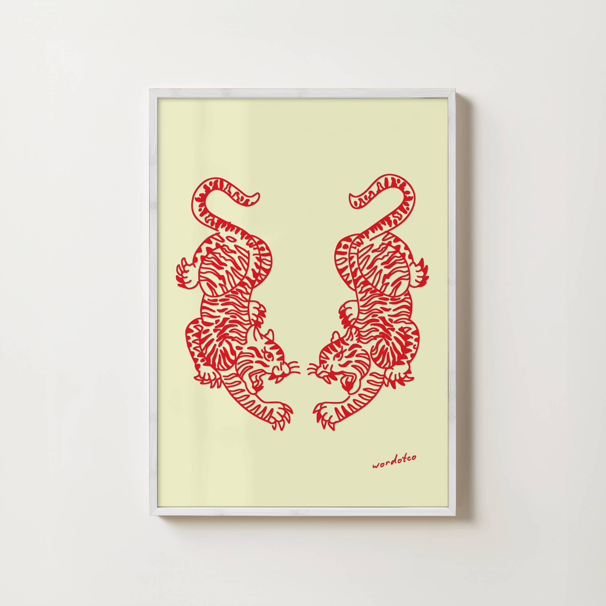 TWIN TIGERS PRINT