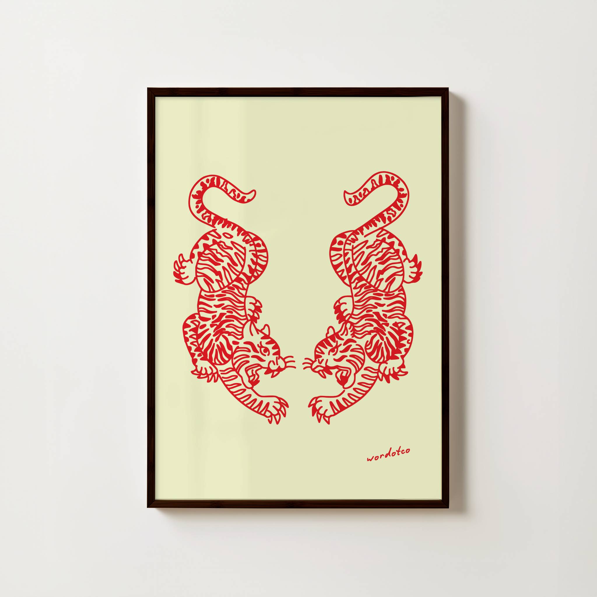 TWIN TIGERS PRINT