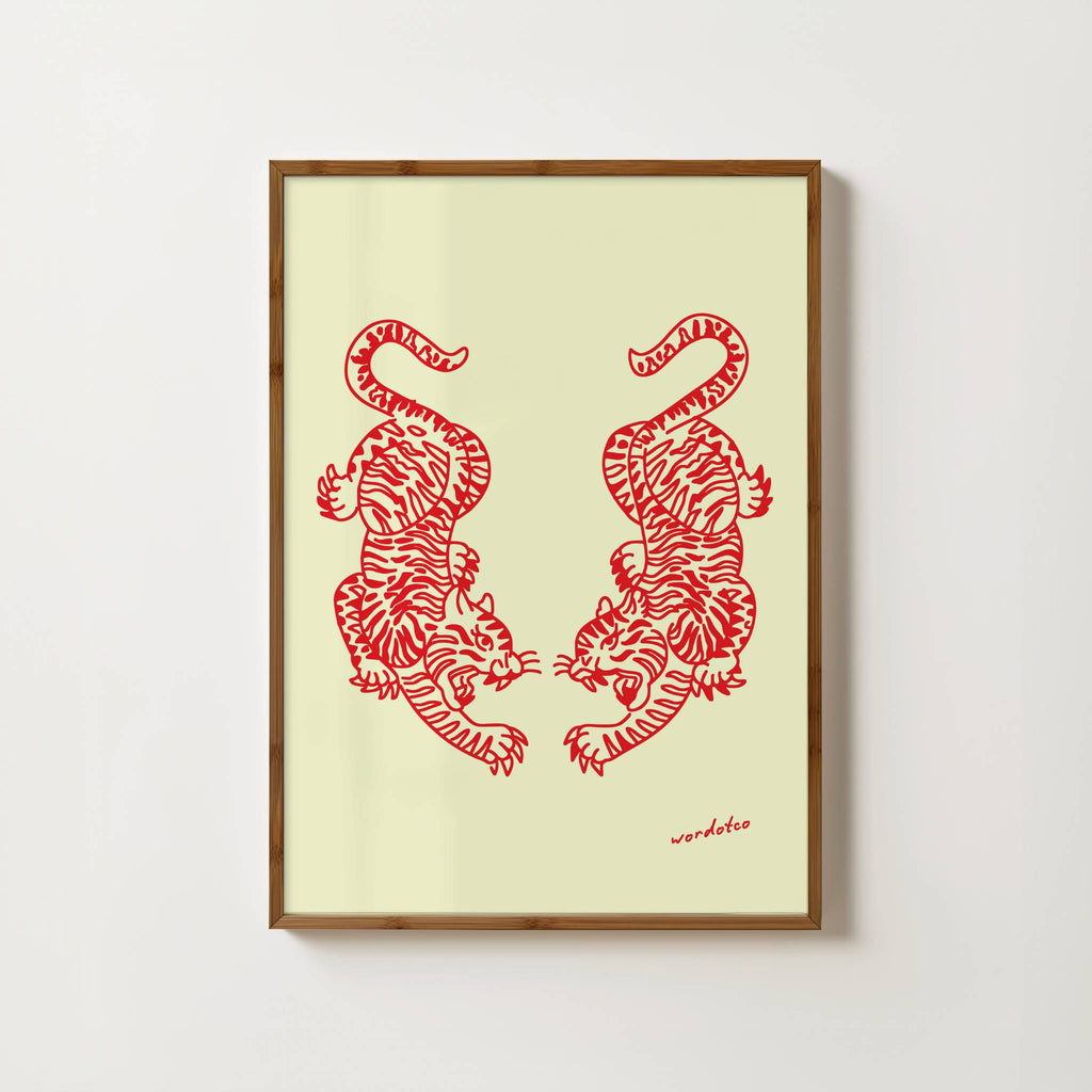 TWIN TIGERS PRINT