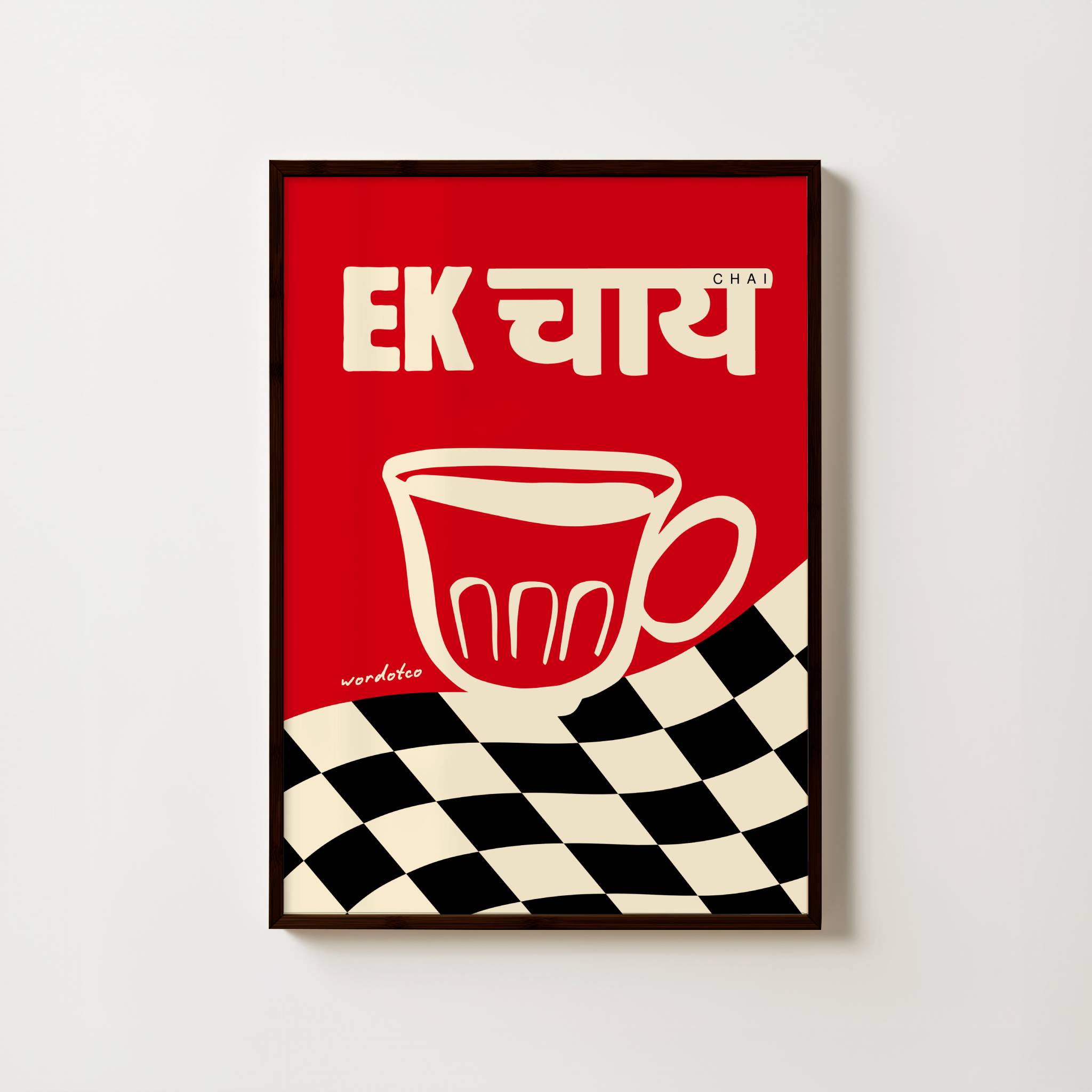 RETRO EK CHAI PRINT