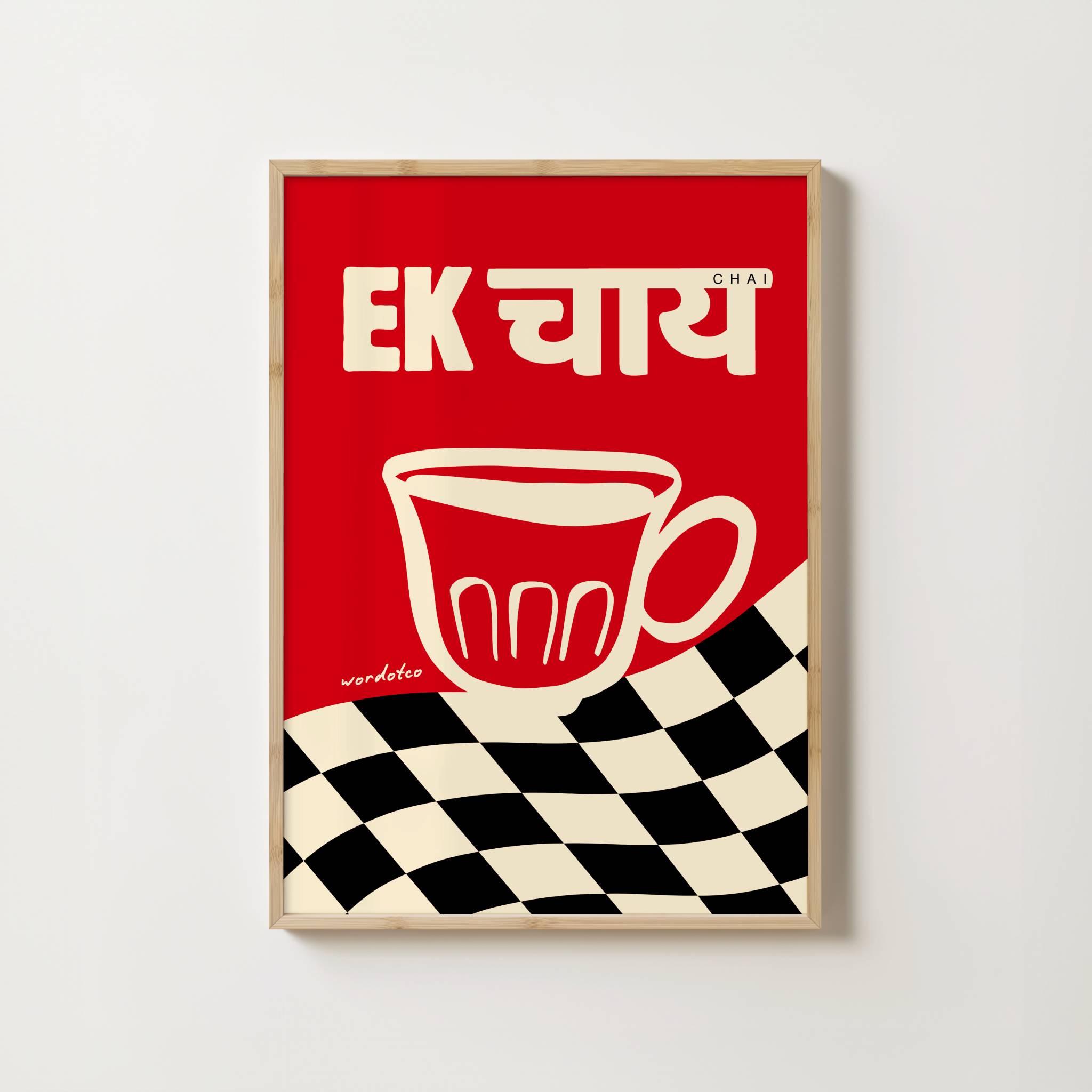 RETRO EK CHAI PRINT