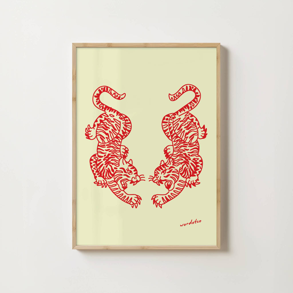 TWIN TIGERS PRINT