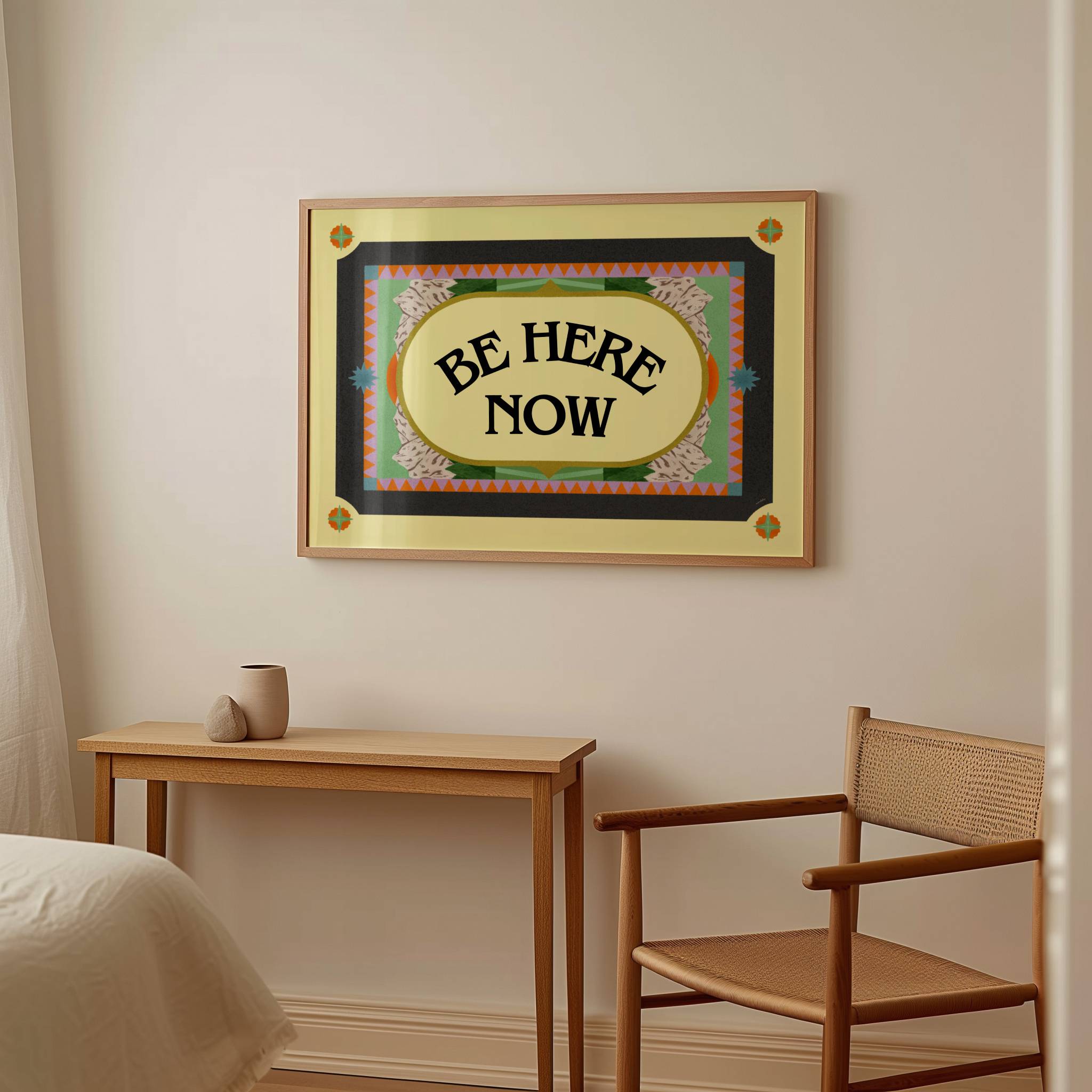 BE HERE NOW PRINT