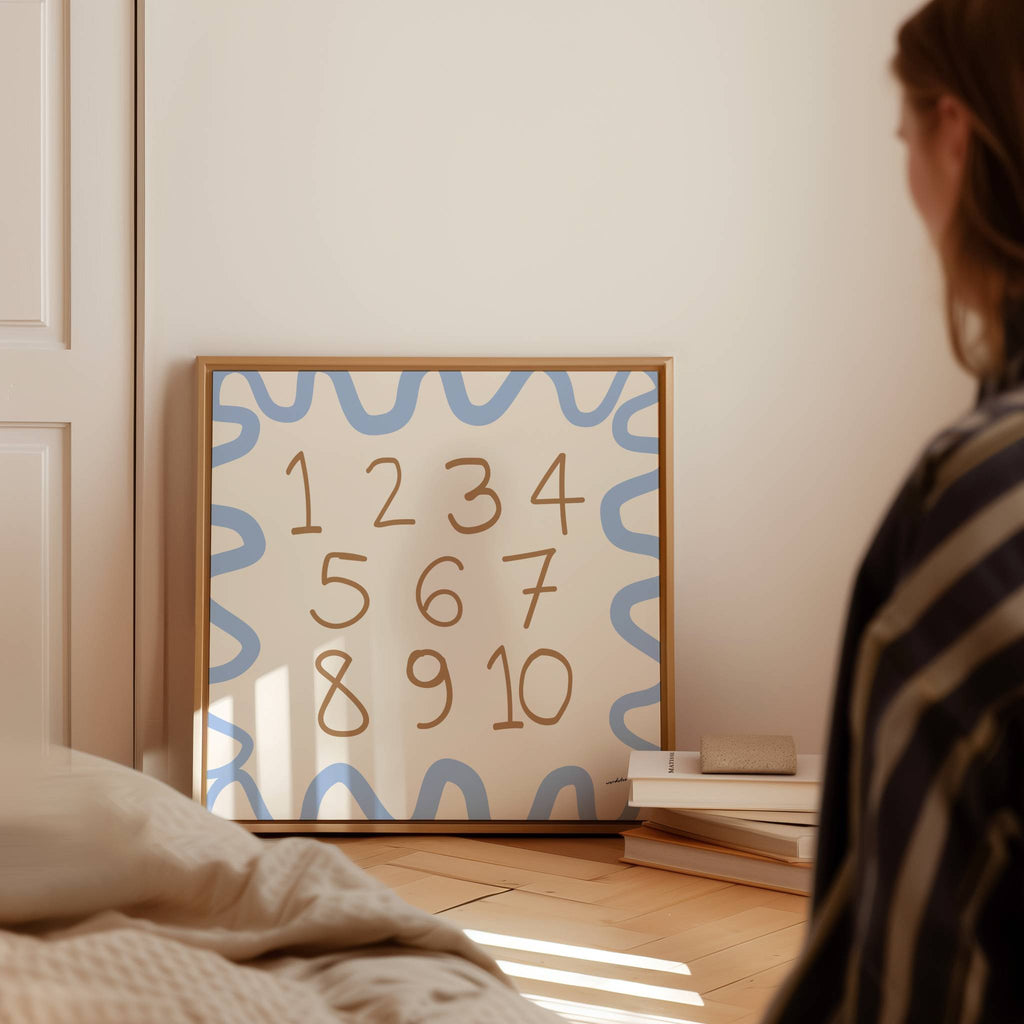 ENGLISH NUMBER CHART PRINT