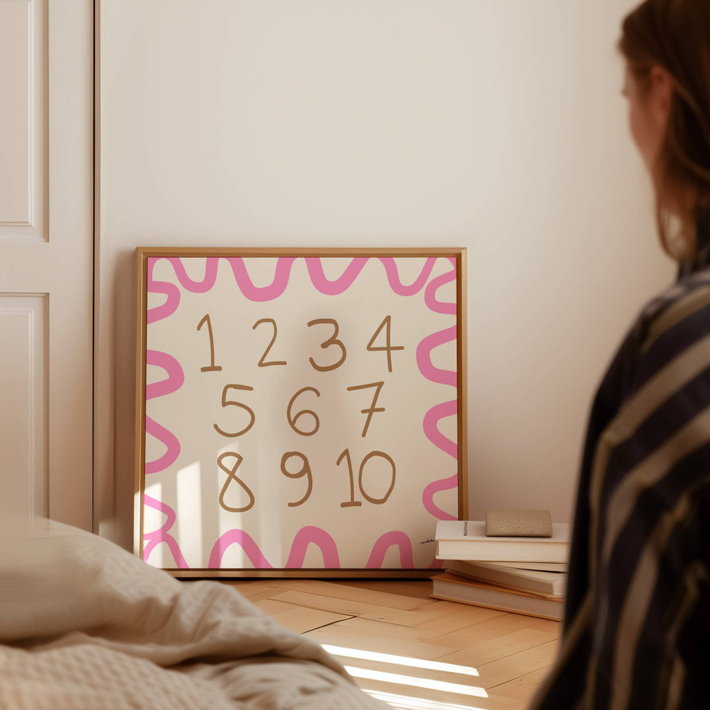 ENGLISH NUMBER CHART PRINT