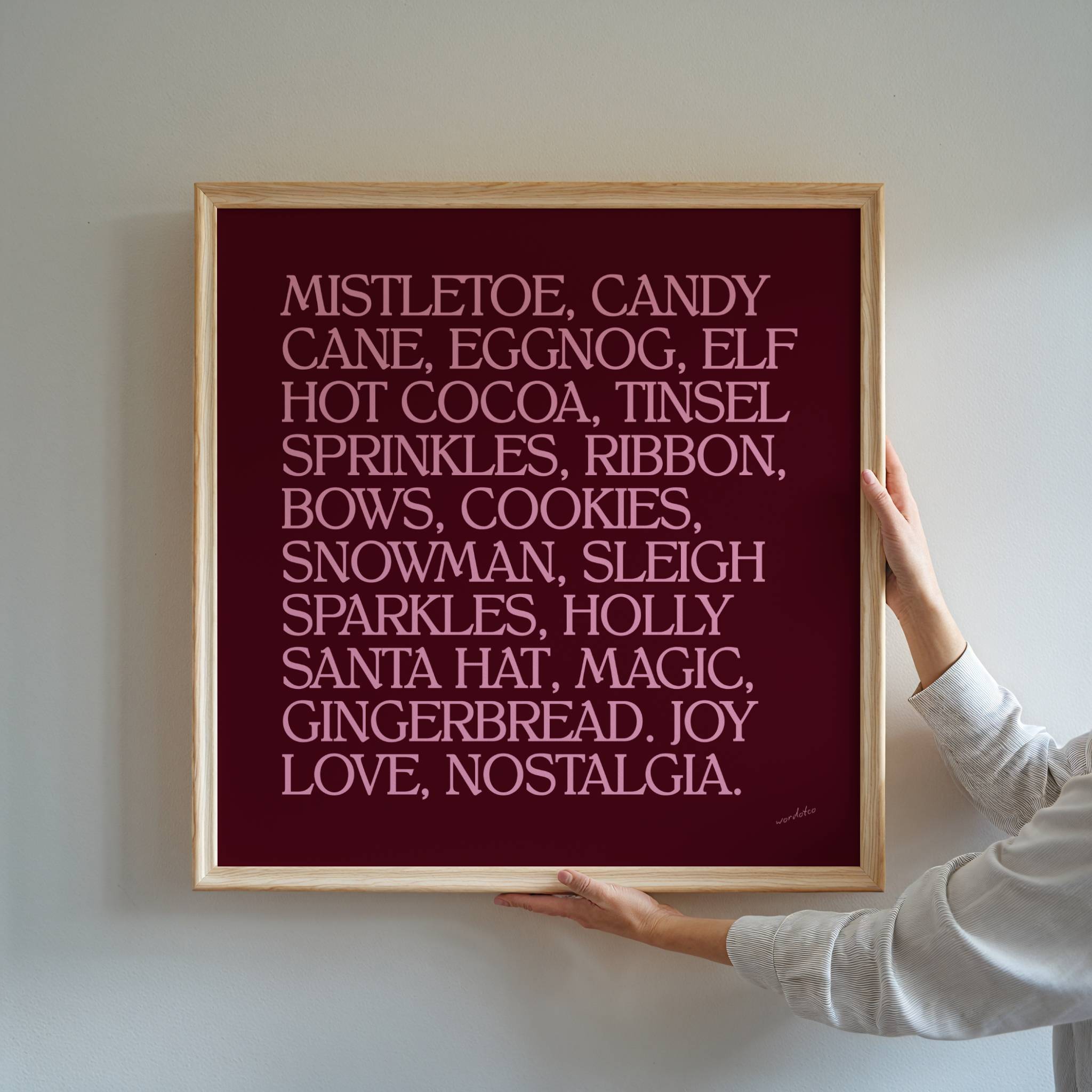 T'IS THE SEASON WORDS PRINT