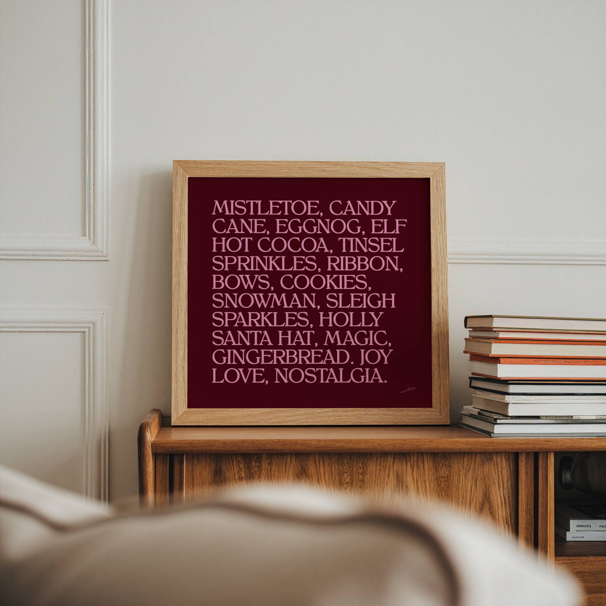 T'IS THE SEASON WORDS PRINT