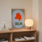 MAP OF DELHI PRINT