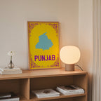 MAP OF PUNJAB PRINT