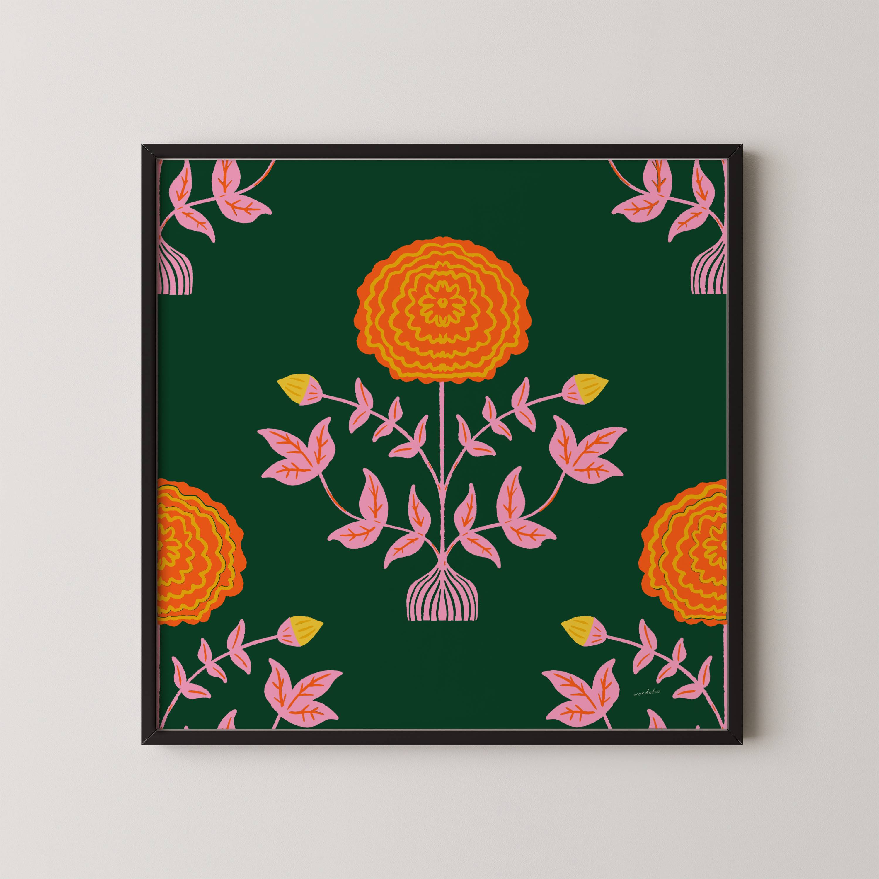 MARIGOLD PATTERN PRINT