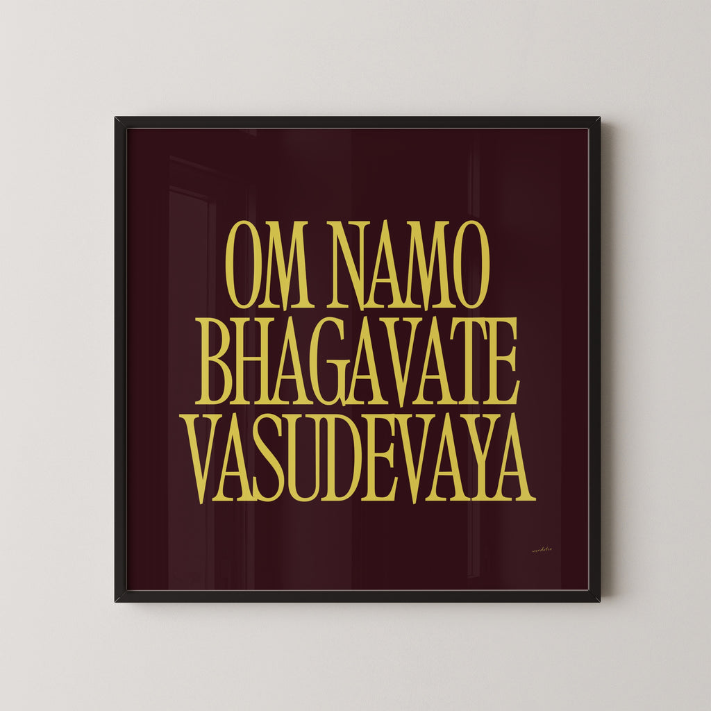 OM NAMO BHAGAVATE VASUDEVAYA PRINT