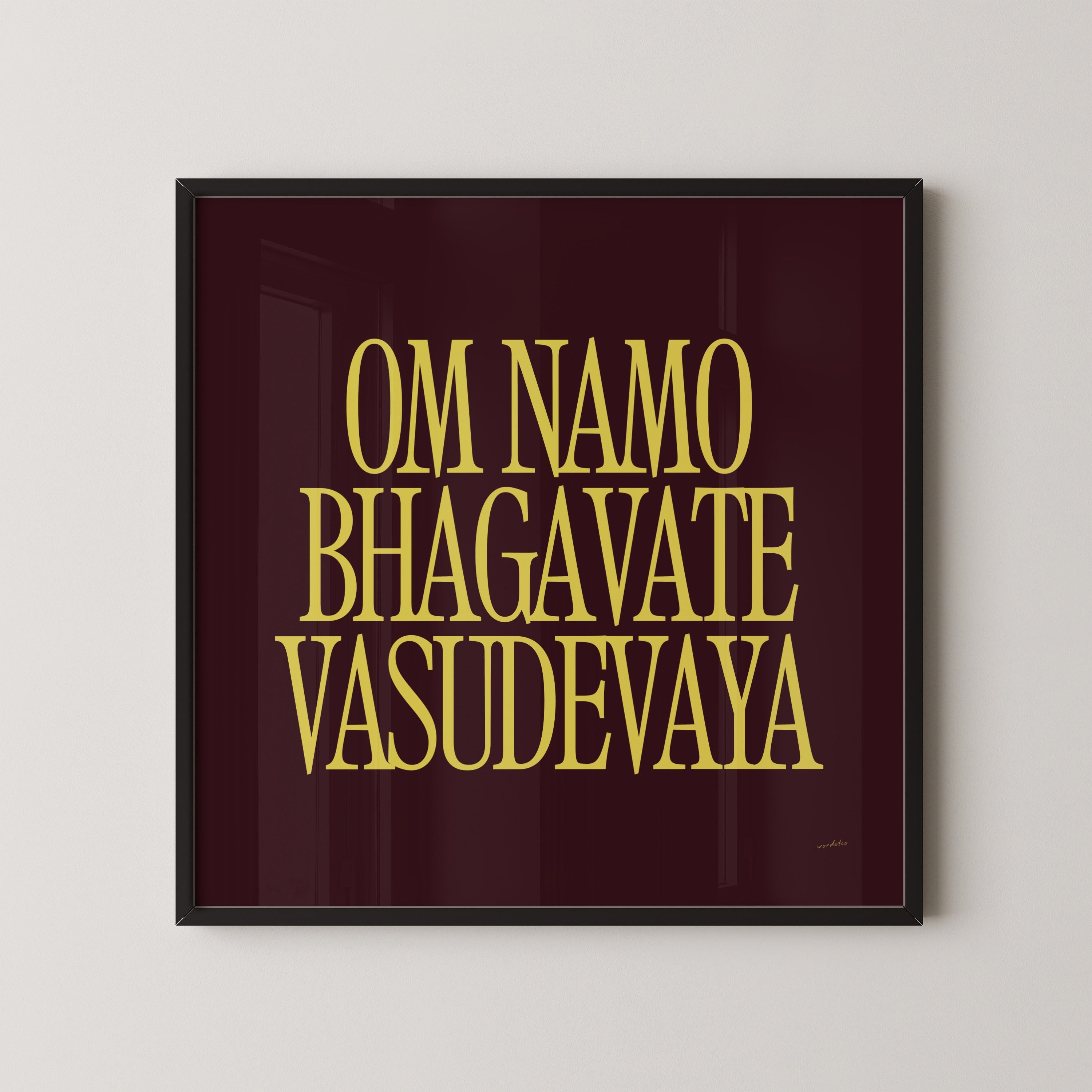 OM NAMO BHAGAVATE VASUDEVAYA PRINT