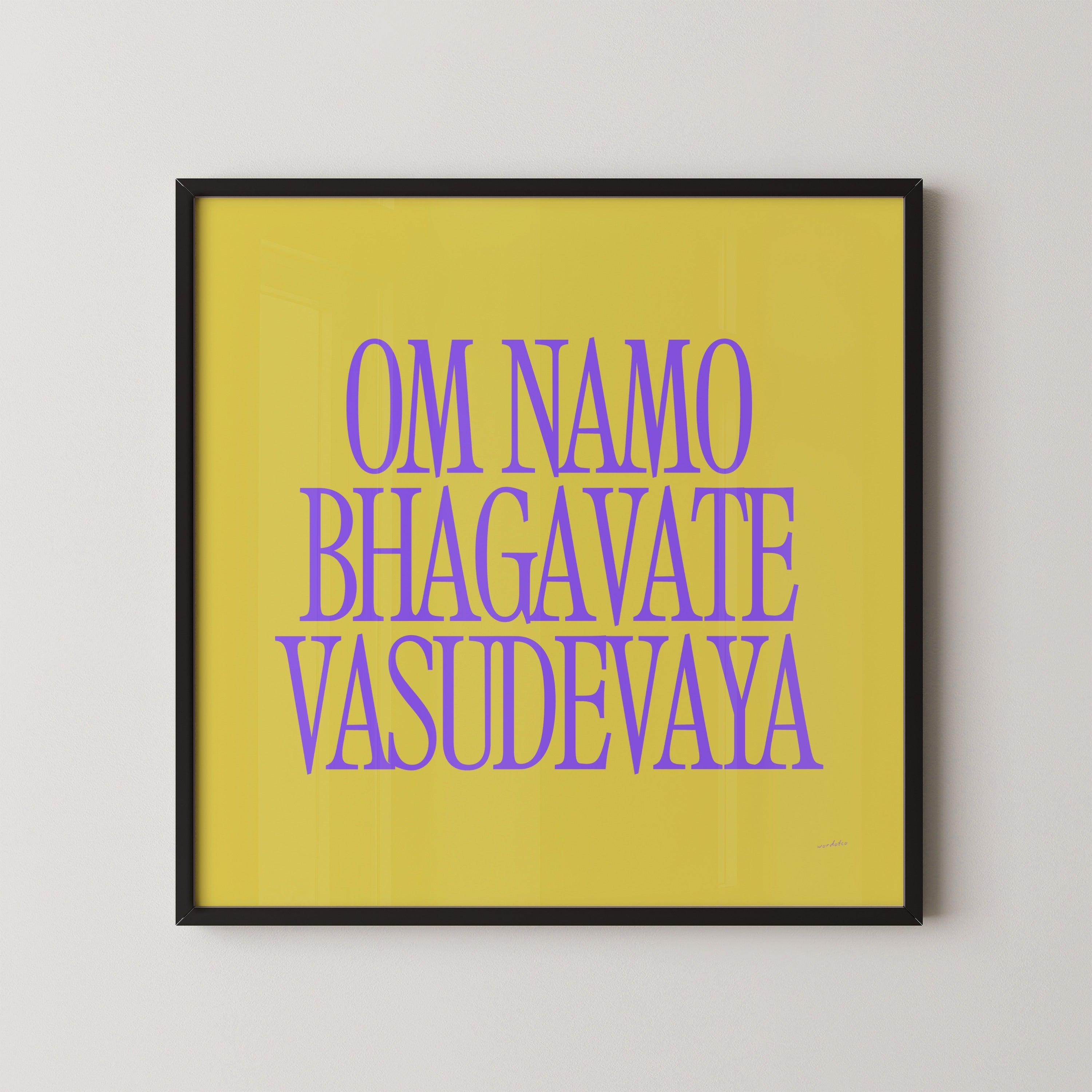 OM NAMO BHAGAVATE VASUDEVAYA PRINT