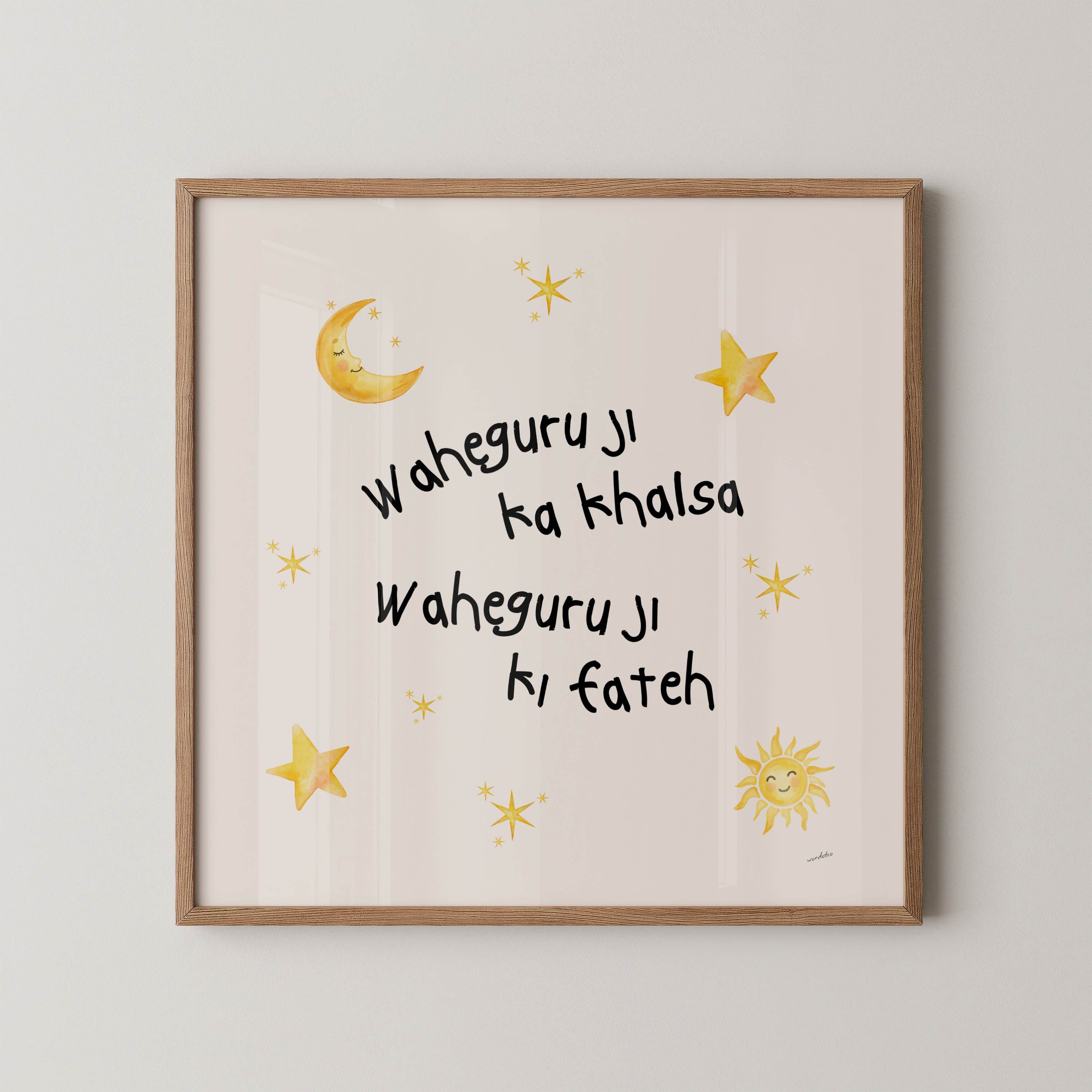 PLAYROOM WAHE GURU MANTRA PRINT