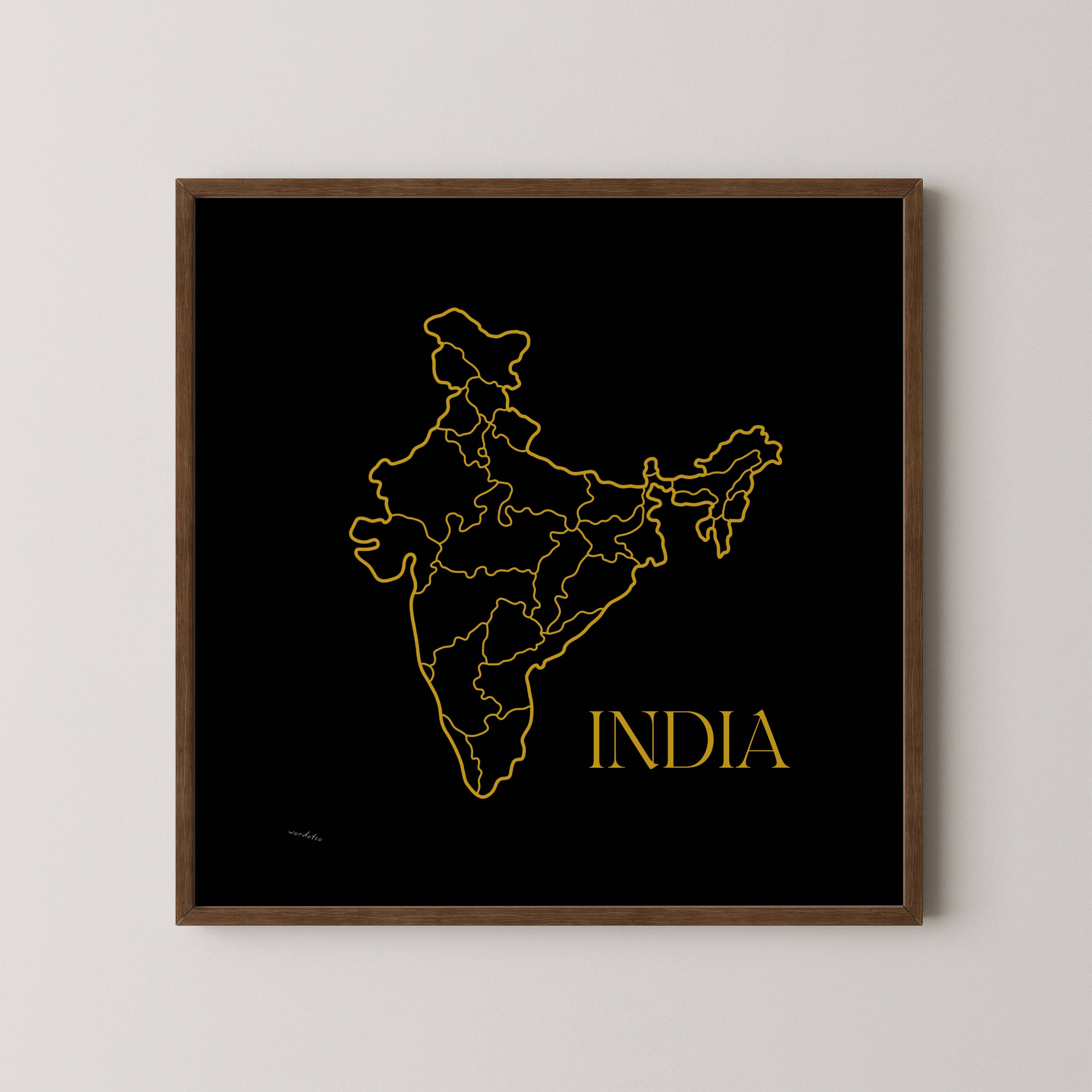 INDIA MAP PRINT