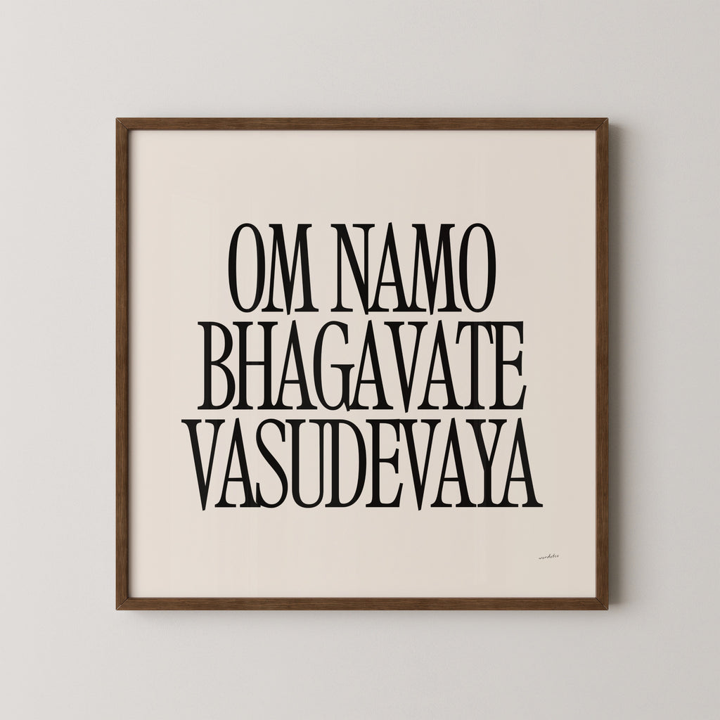 OM NAMO BHAGAVATE VASUDEVAYA PRINT