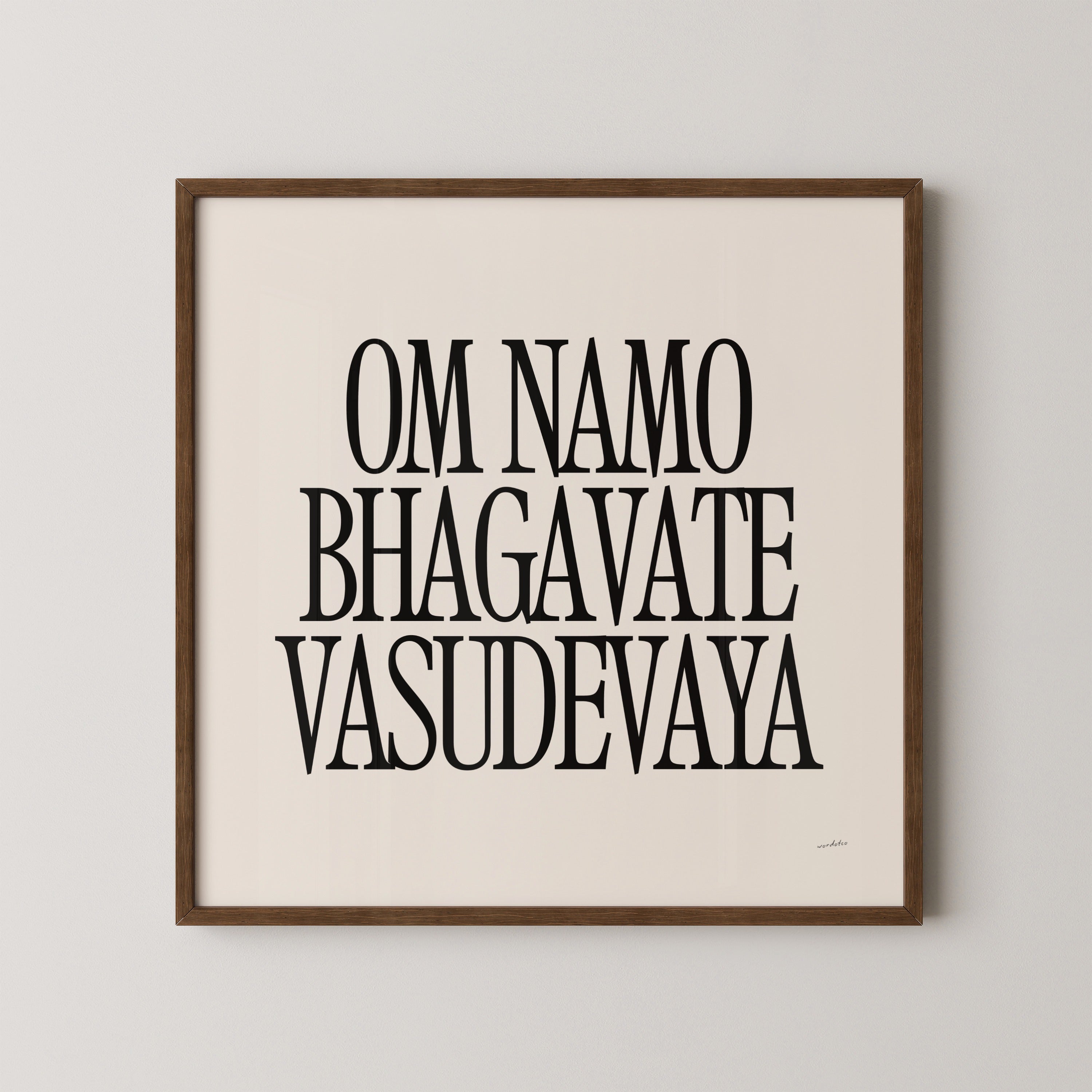 OM NAMO BHAGAVATE VASUDEVAYA PRINT