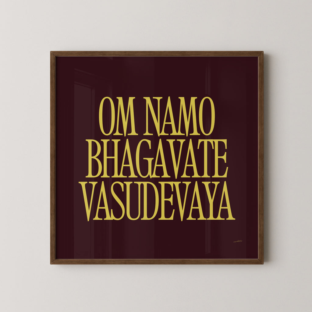 OM NAMO BHAGAVATE VASUDEVAYA PRINT