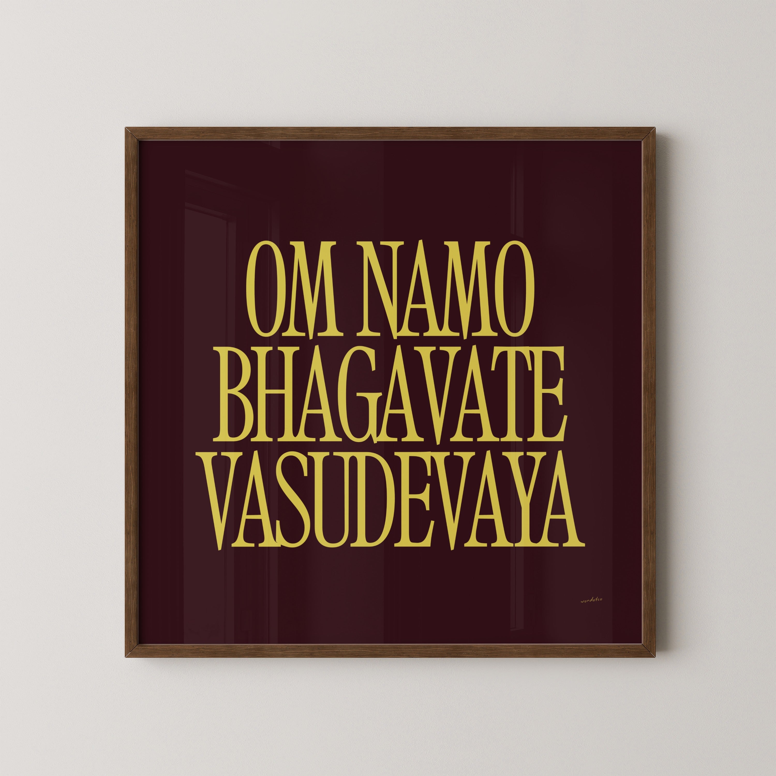 OM NAMO BHAGAVATE VASUDEVAYA PRINT