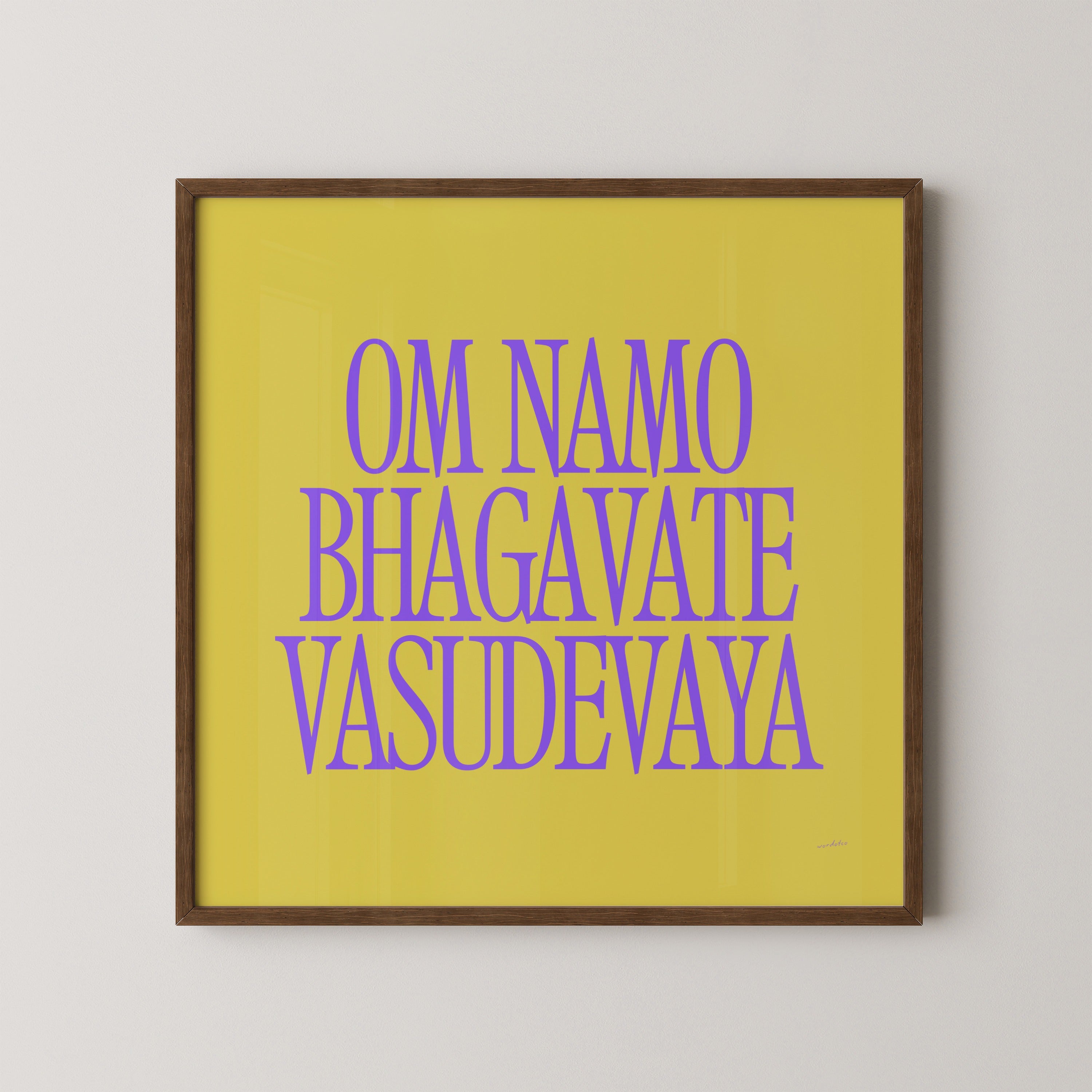 OM NAMO BHAGAVATE VASUDEVAYA PRINT