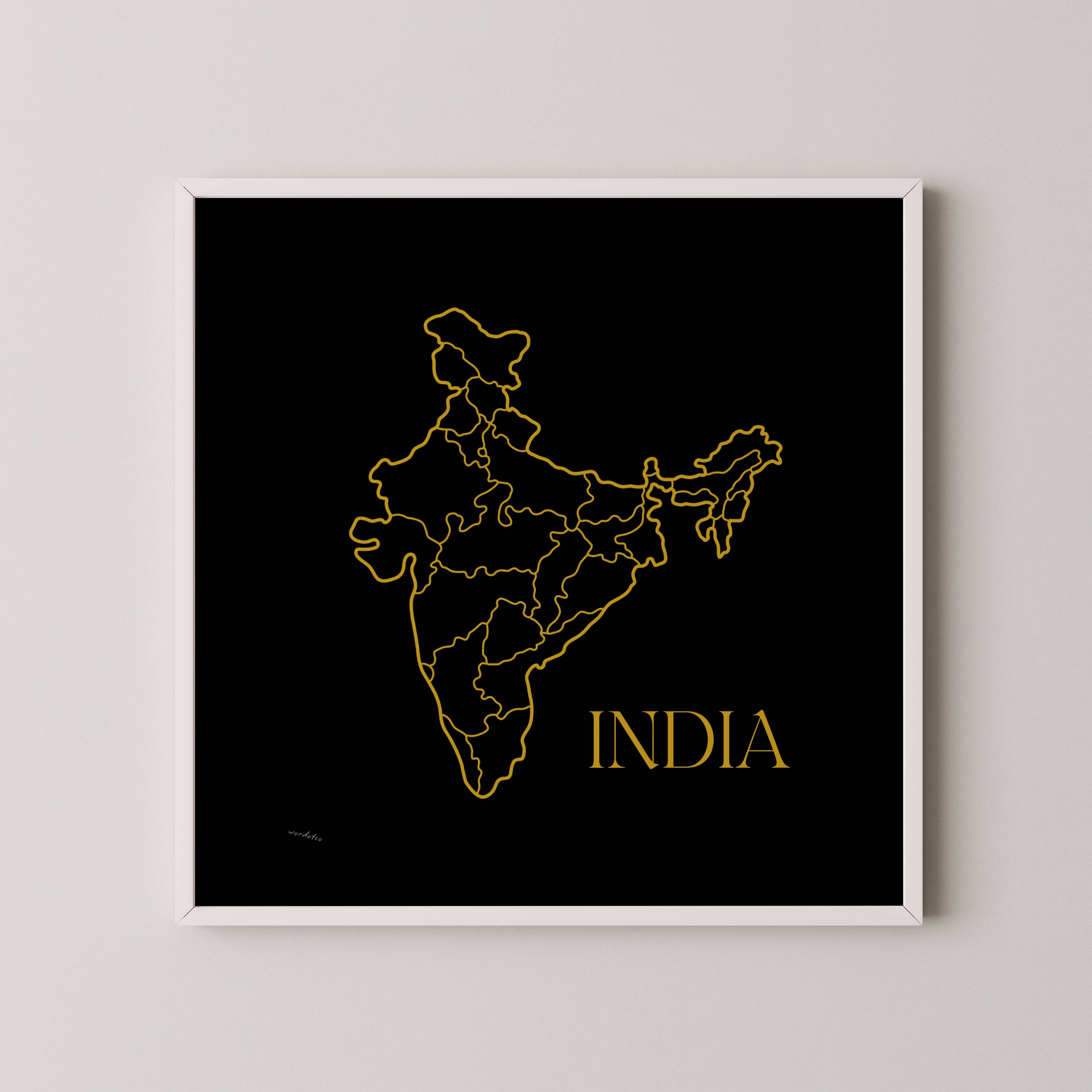 INDIA MAP PRINT