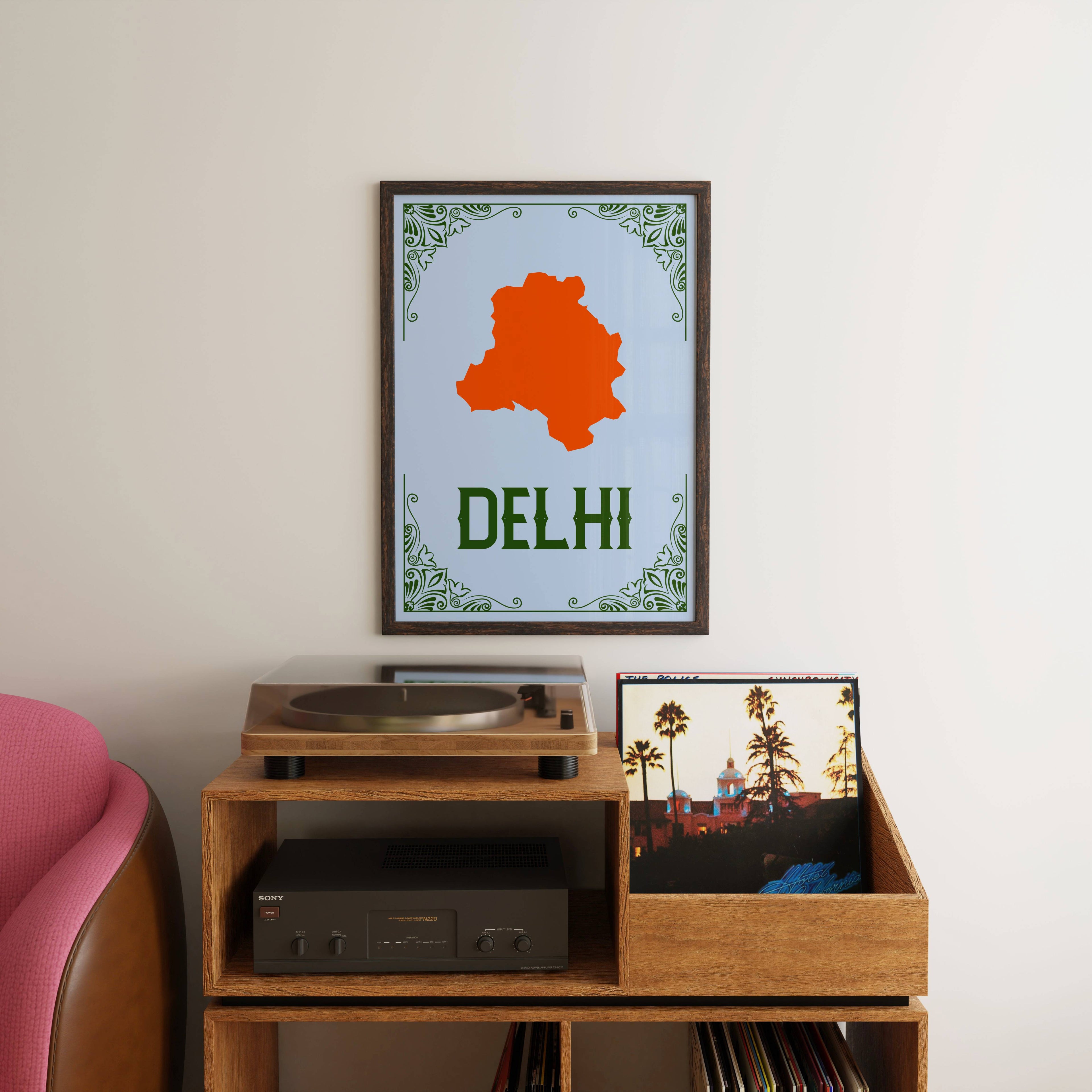 MAP OF DELHI PRINT