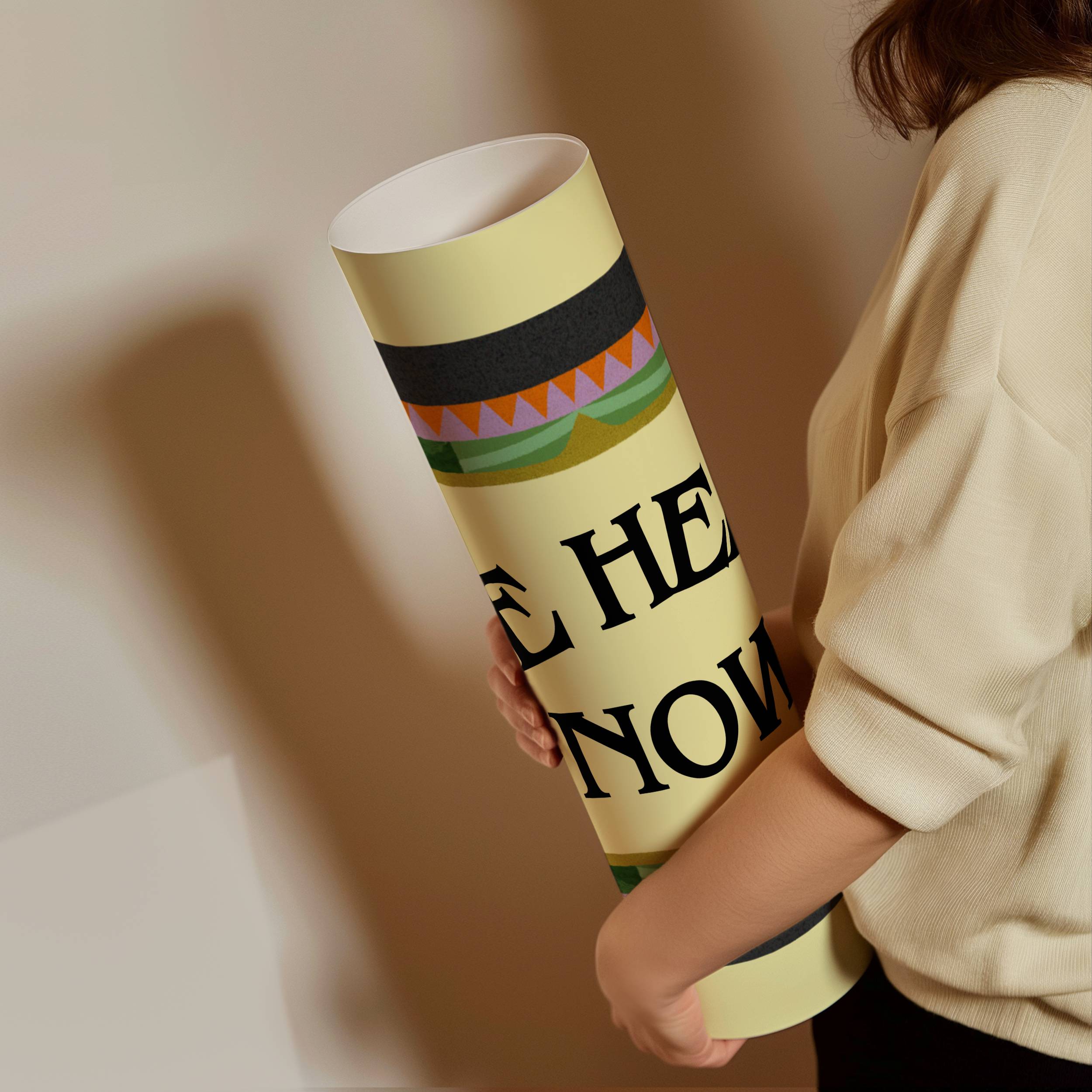 BE HERE NOW PRINT