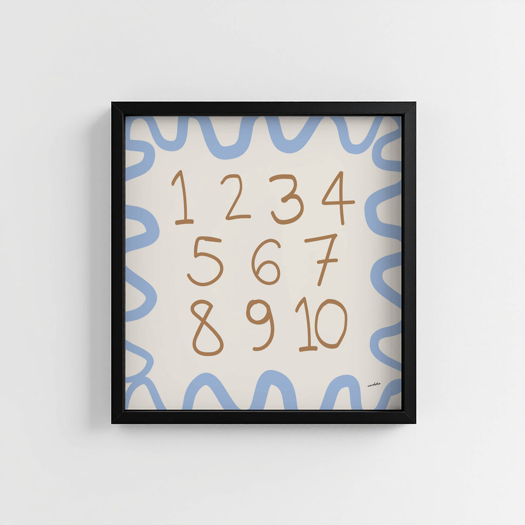 ENGLISH NUMBER CHART PRINT