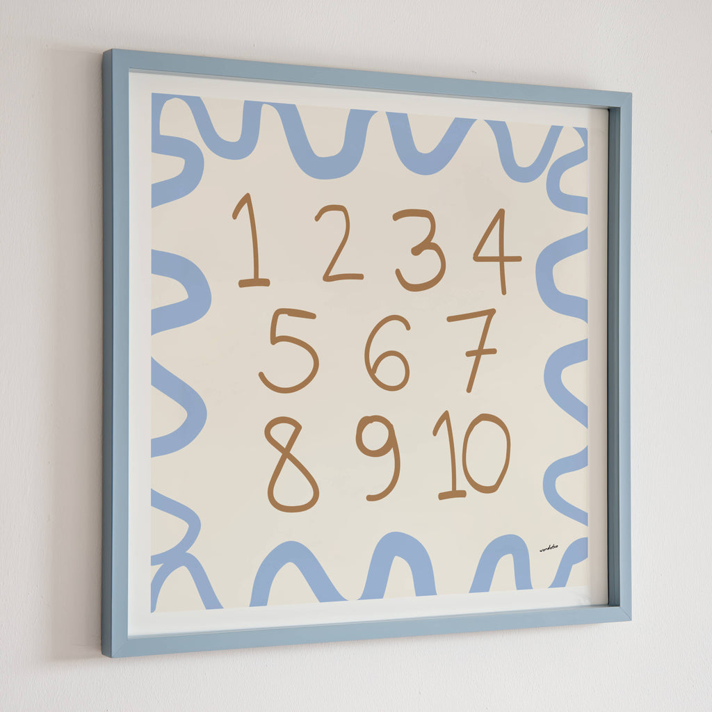 ENGLISH NUMBER CHART PRINT
