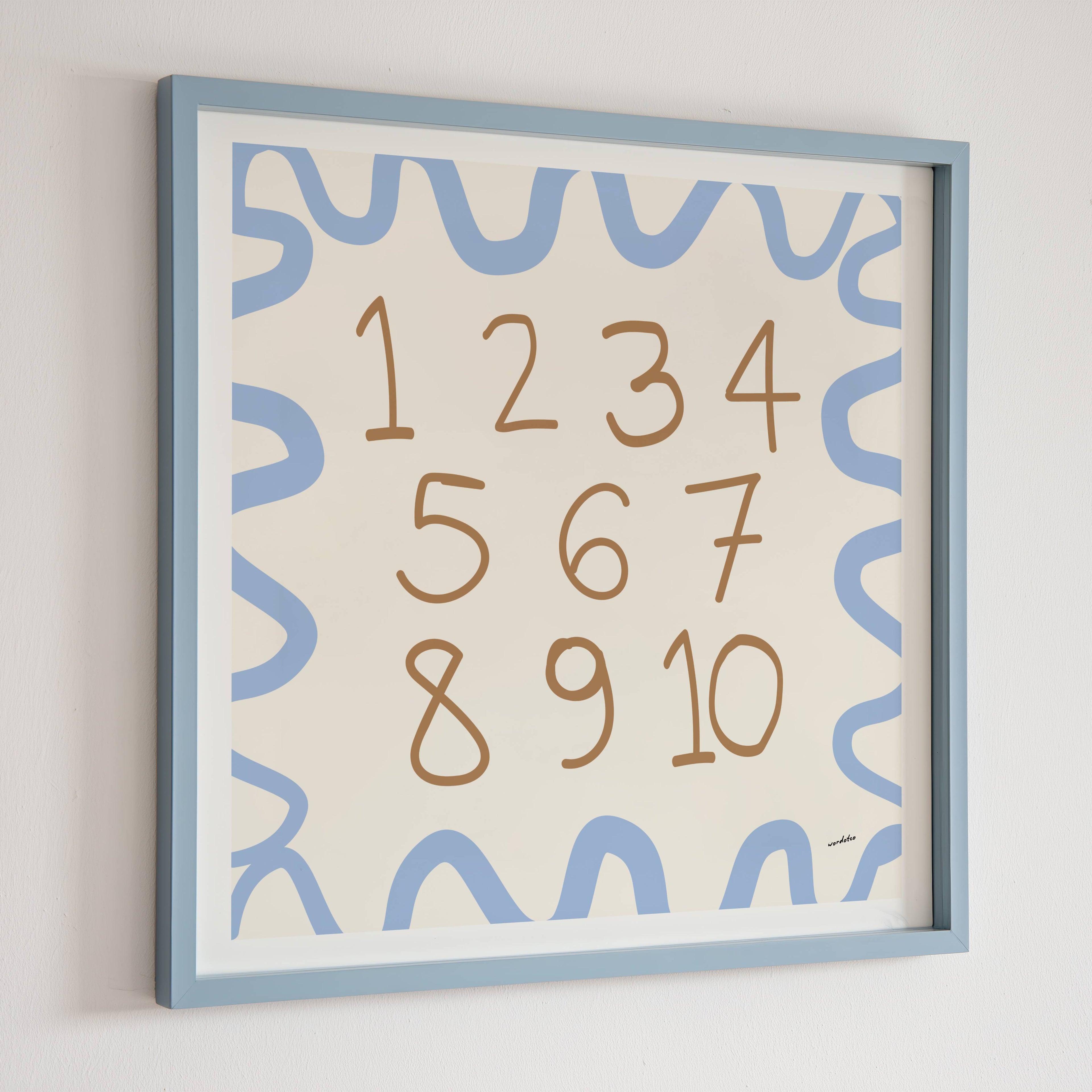ENGLISH NUMBER CHART PRINT