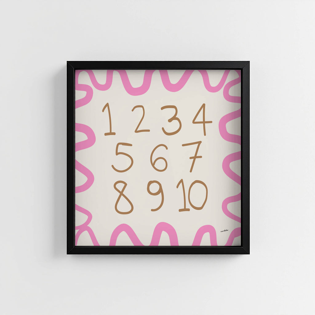 ENGLISH NUMBER CHART PRINT