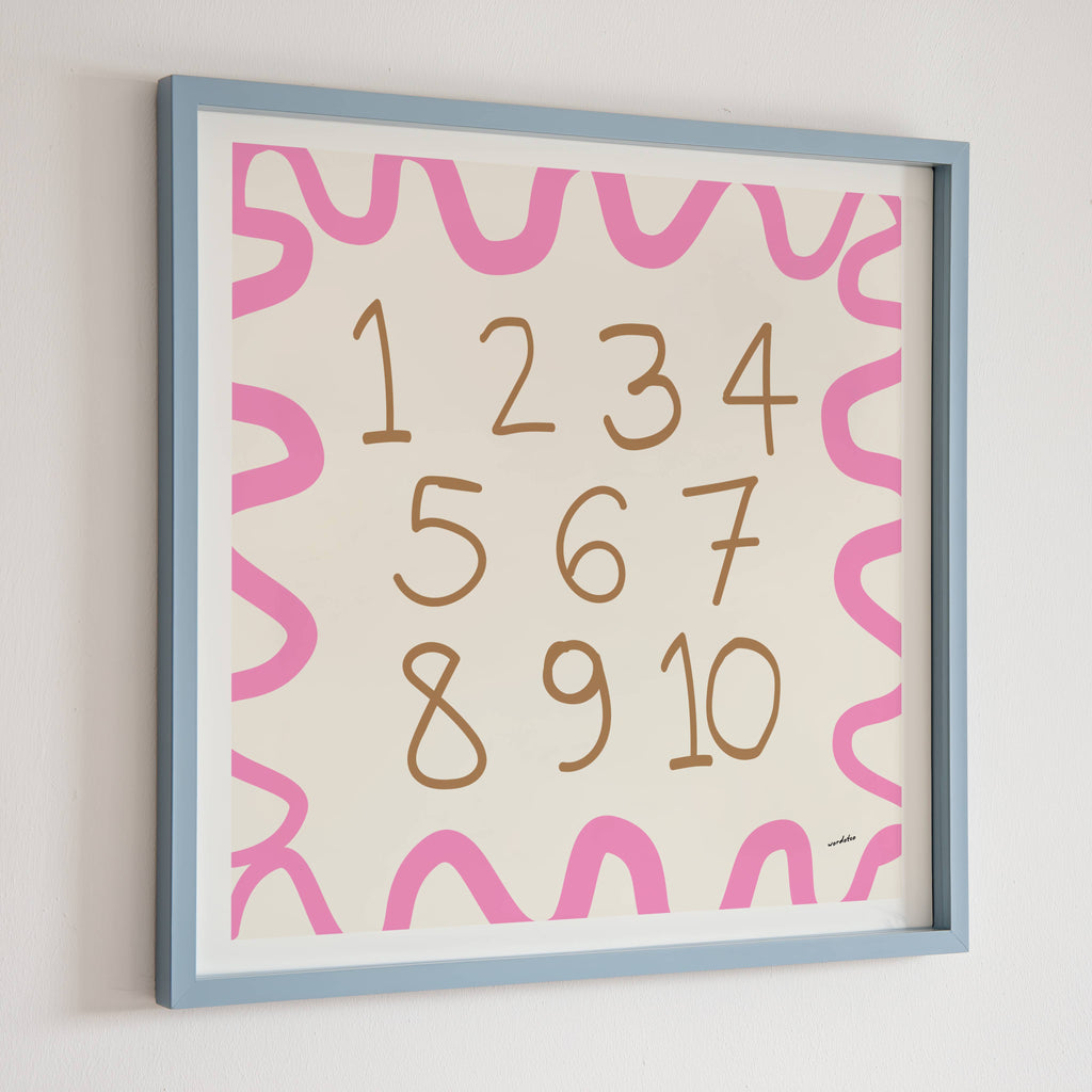 ENGLISH NUMBER CHART PRINT