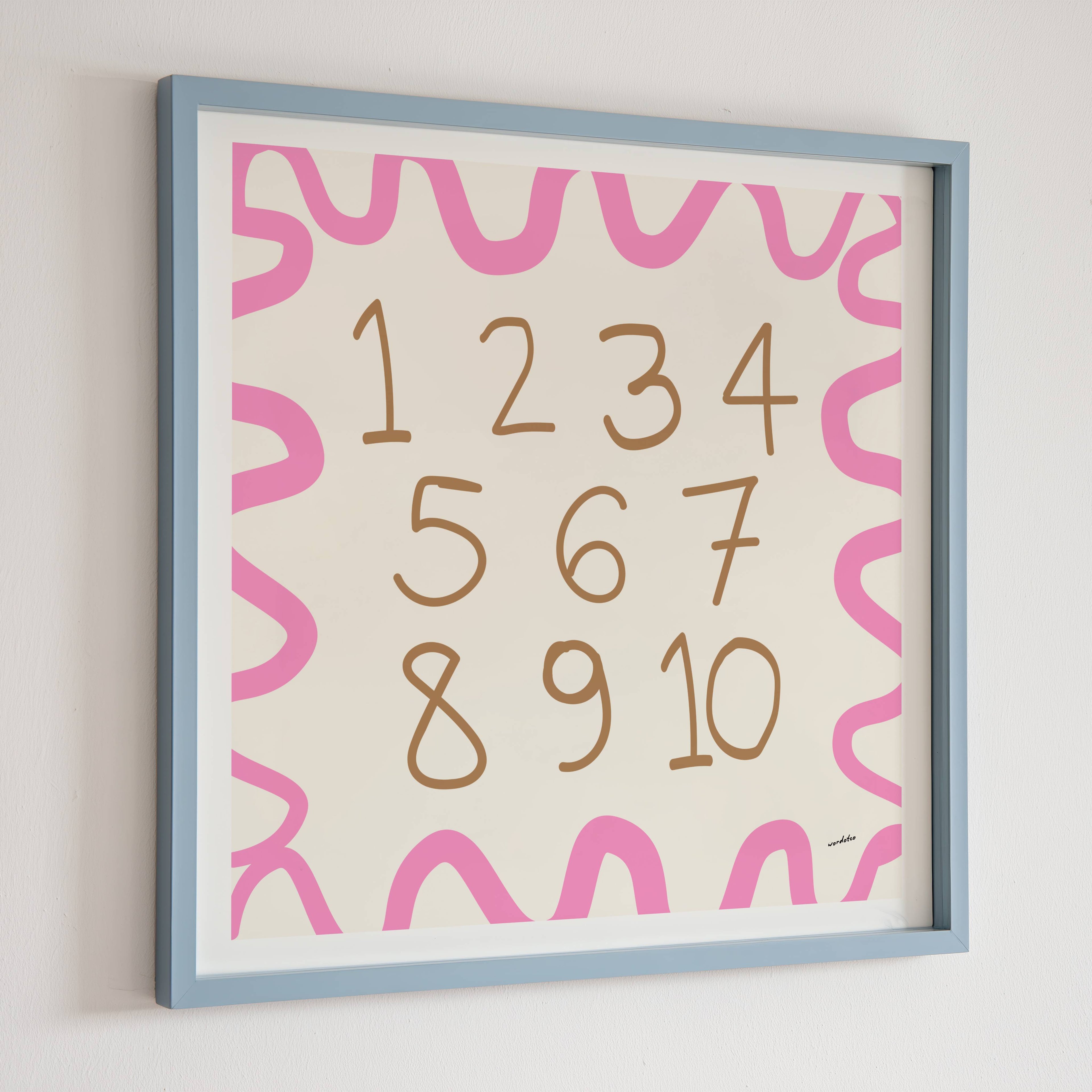 ENGLISH NUMBER CHART PRINT