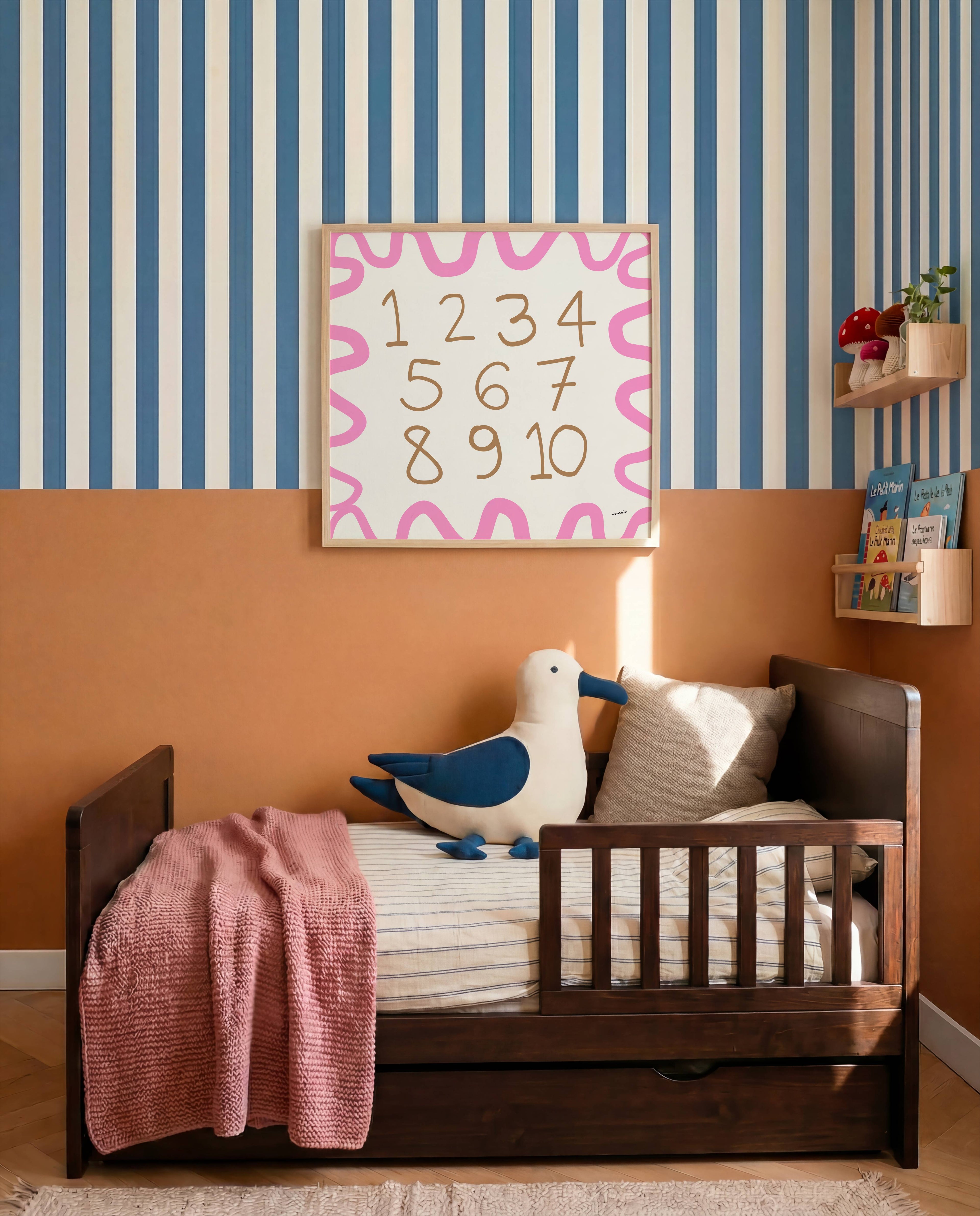 ENGLISH NUMBER CHART PRINT