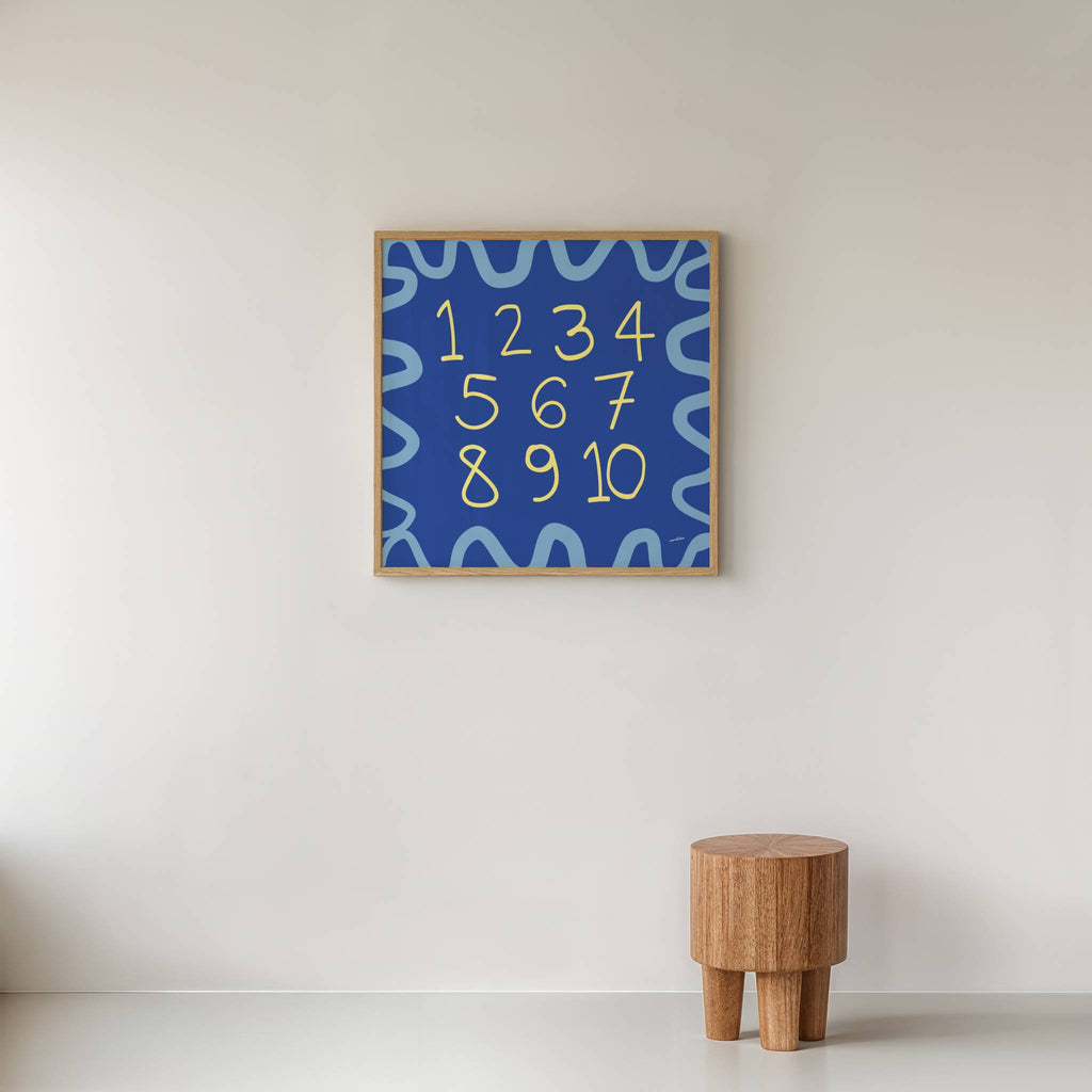 ENGLISH NUMBER CHART PRINT