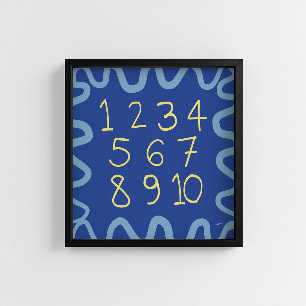 ENGLISH NUMBER CHART PRINT